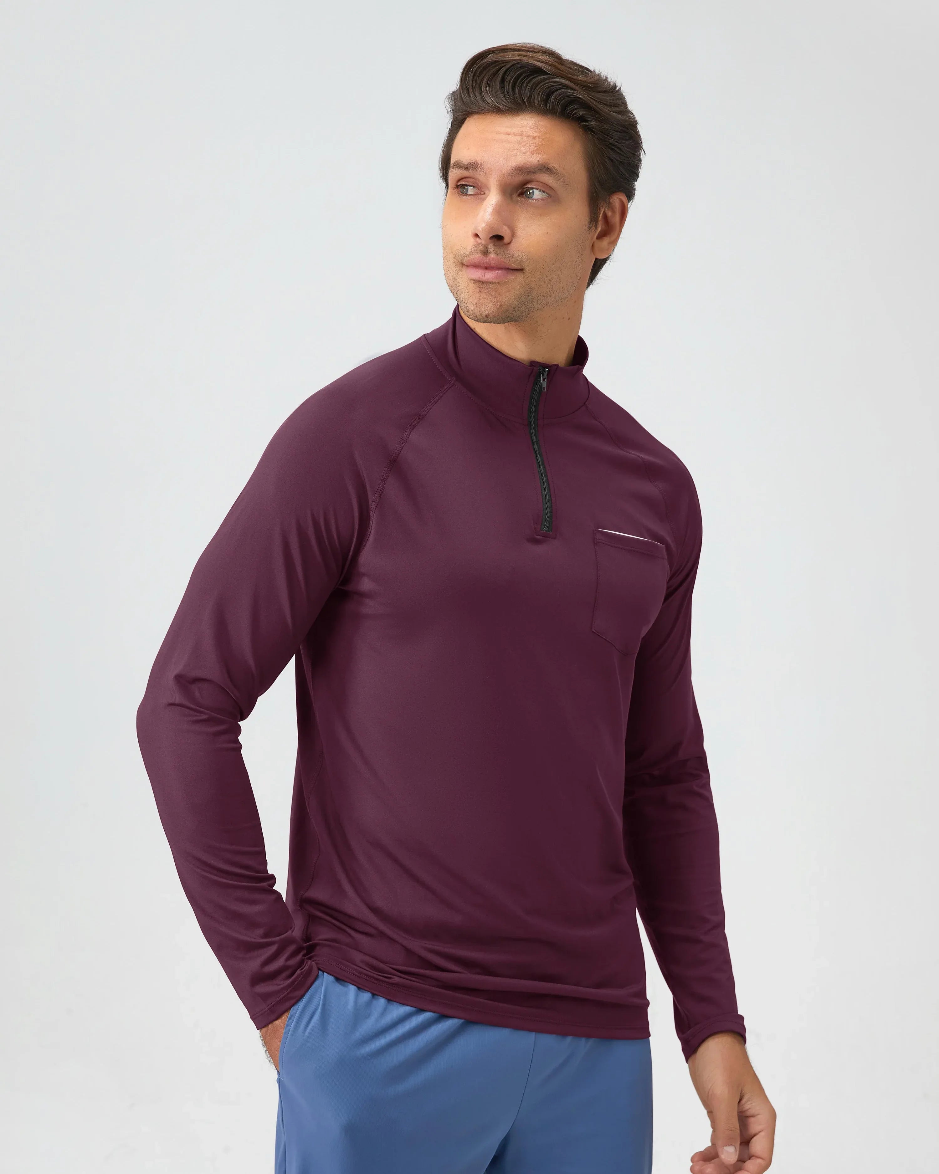 Men's Half-Zip Reflective Running Top