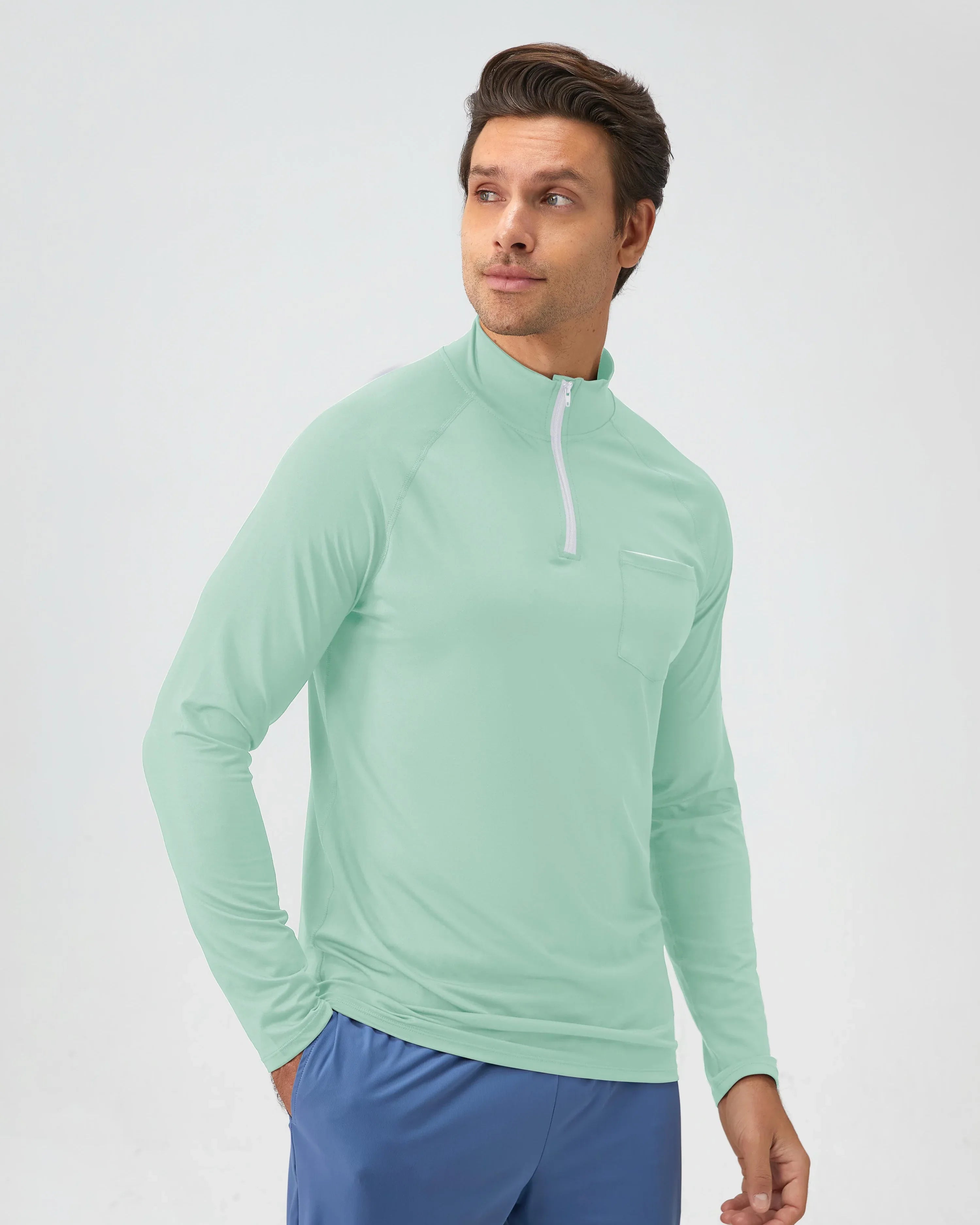 Men's Half-Zip Reflective Running Top