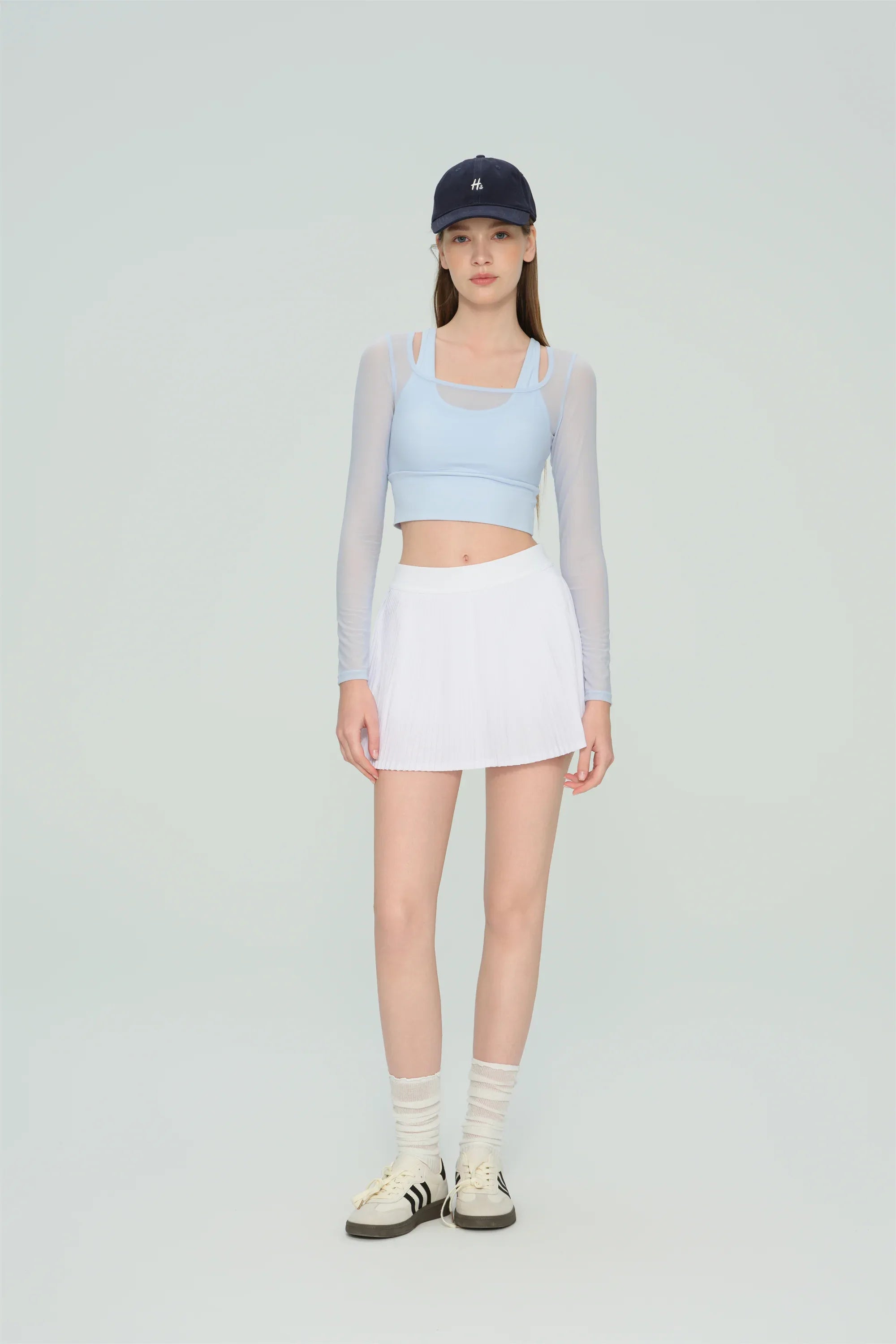Mesh Panel Long Sleeve Yoga Top