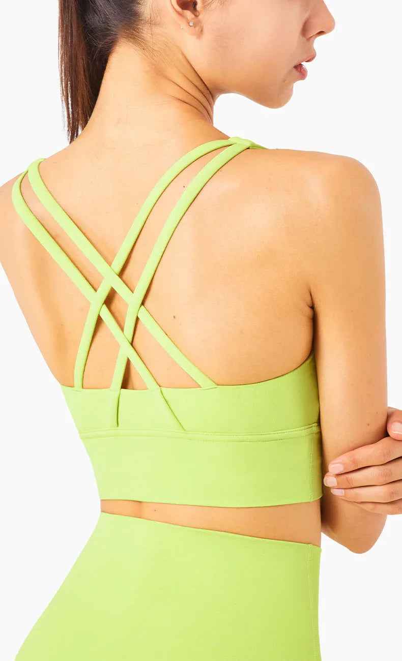 Cross-Back Sculpting Sports Bra