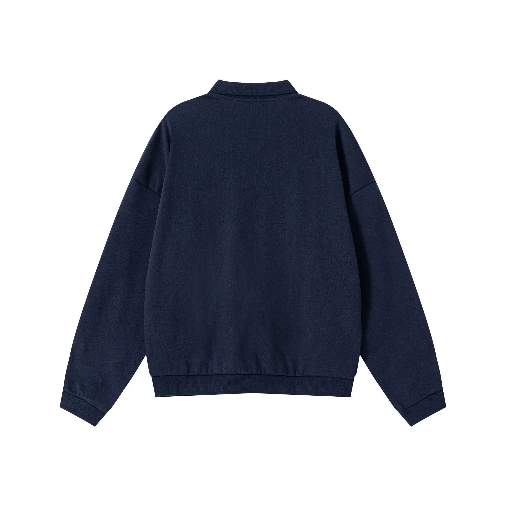 Men Polo Collar Sweatshirt