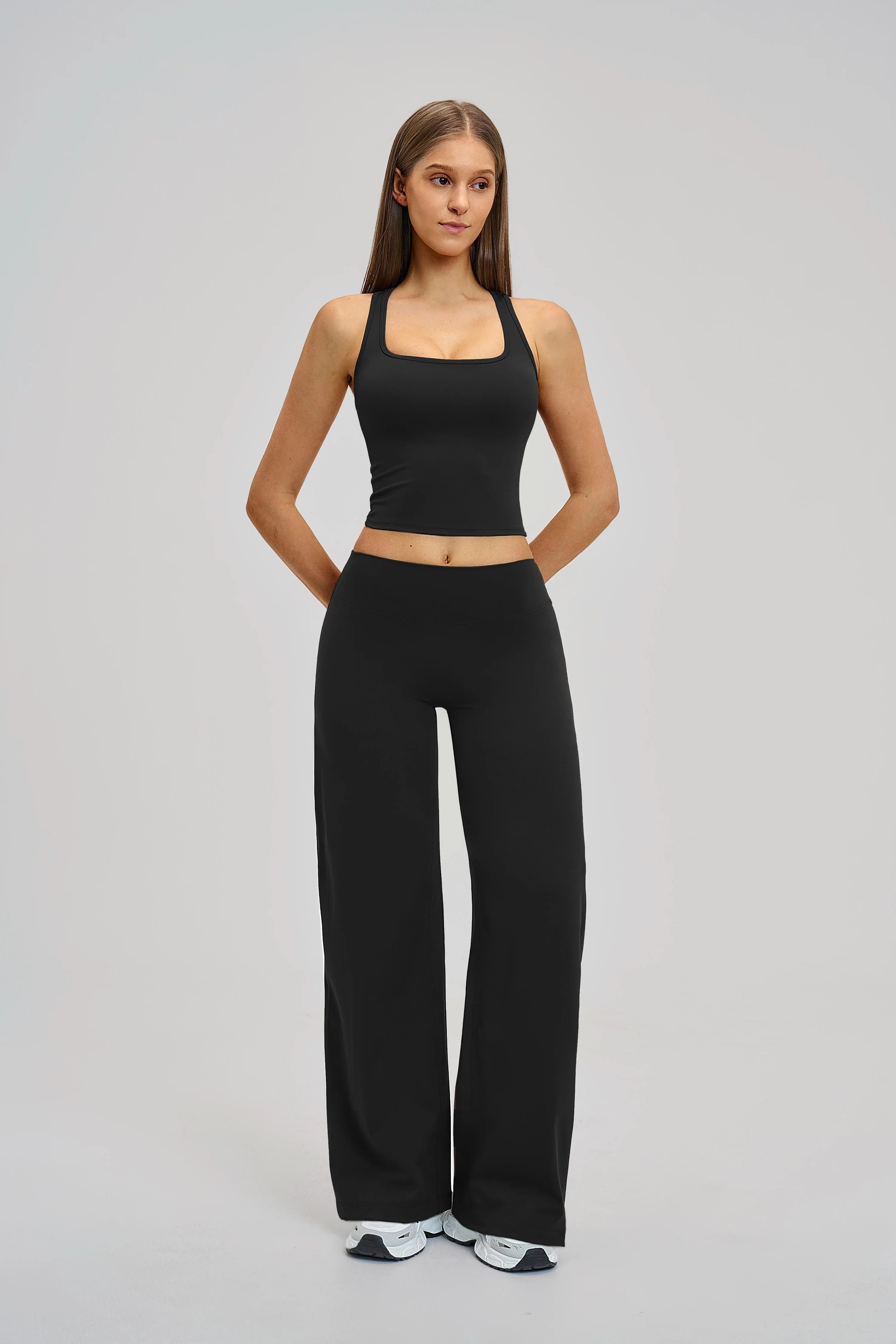 Brushed Wide-Leg Sweatpants