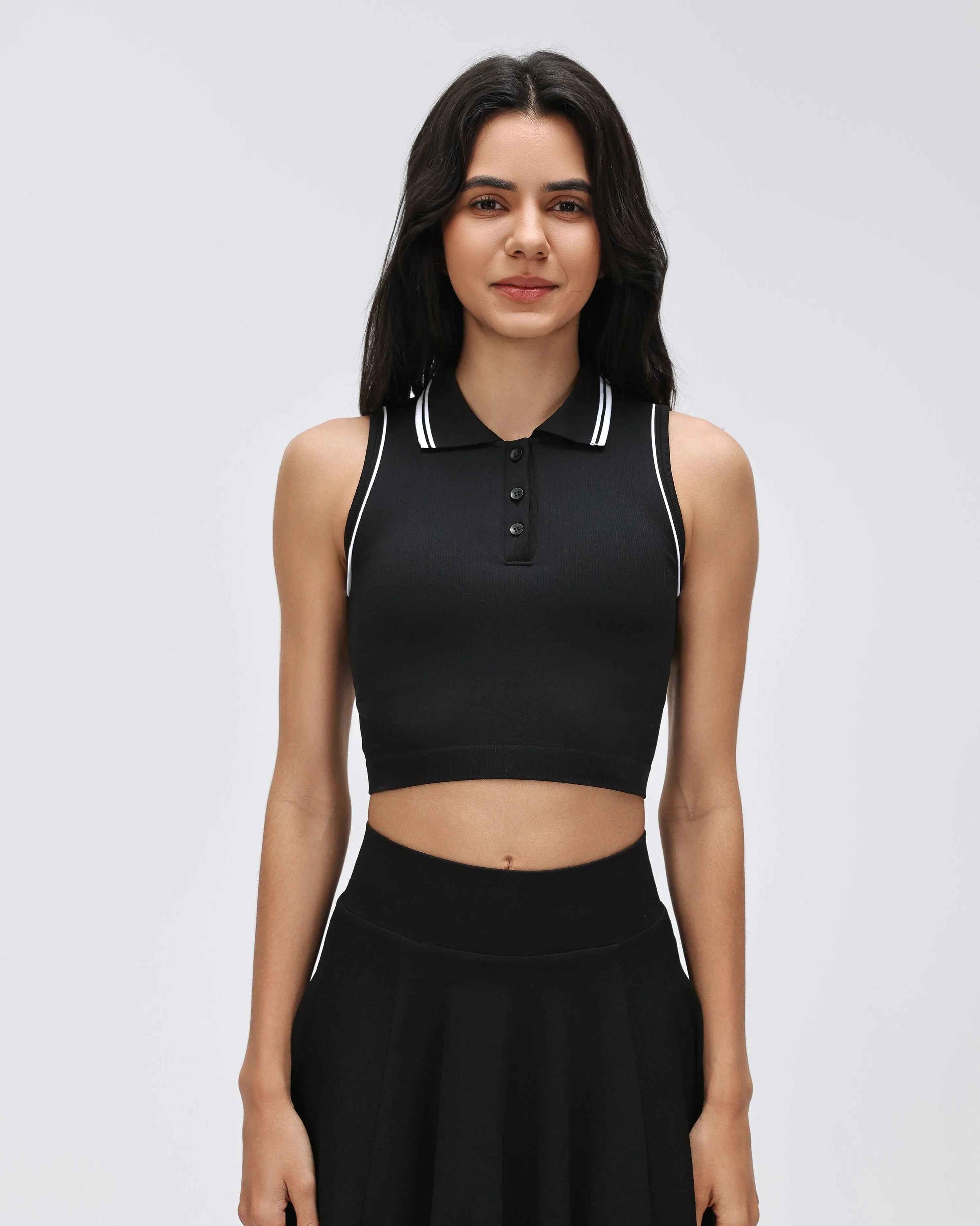Seamless Button-Down Sports Tank