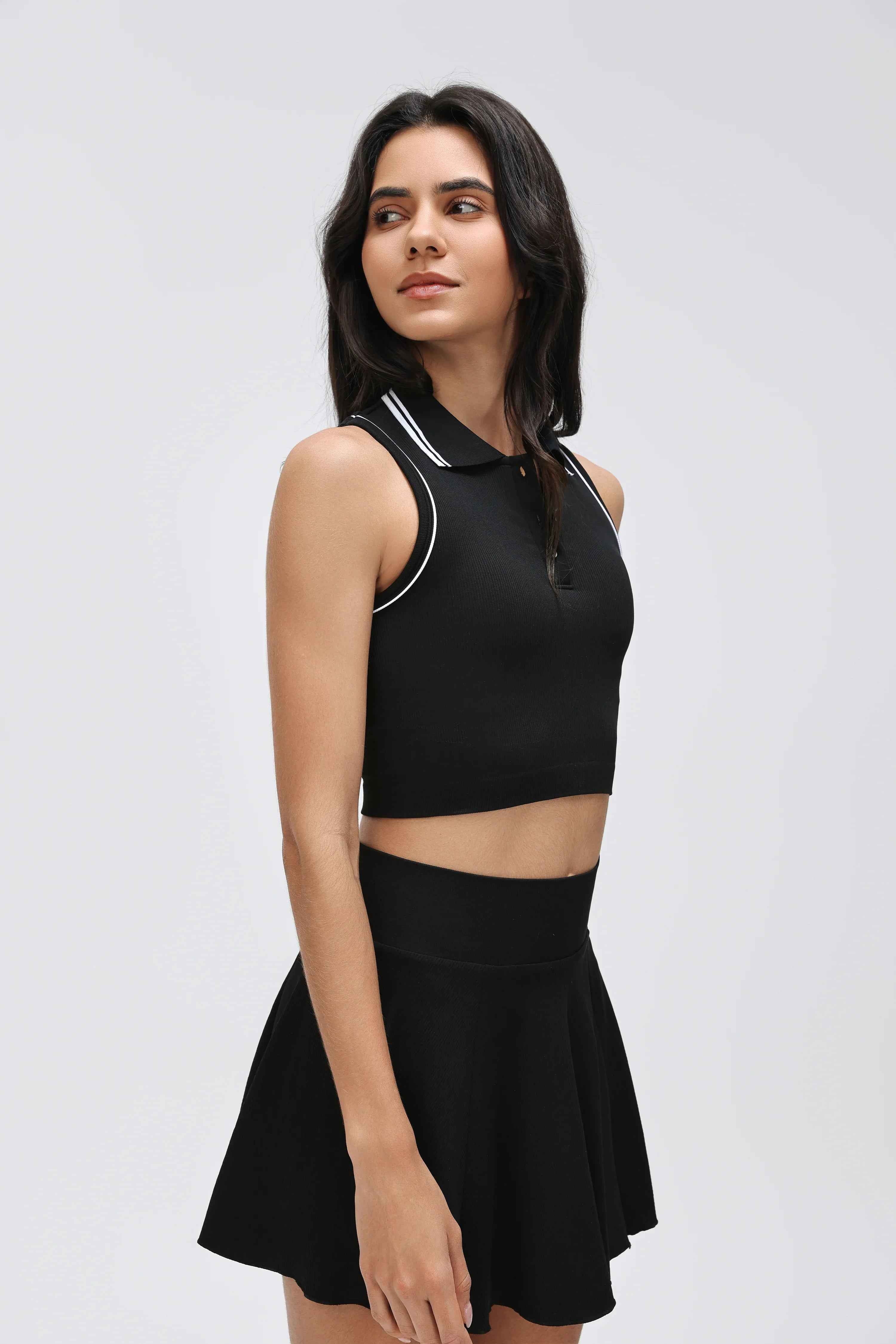 Seamless Button-Down Sports Tank