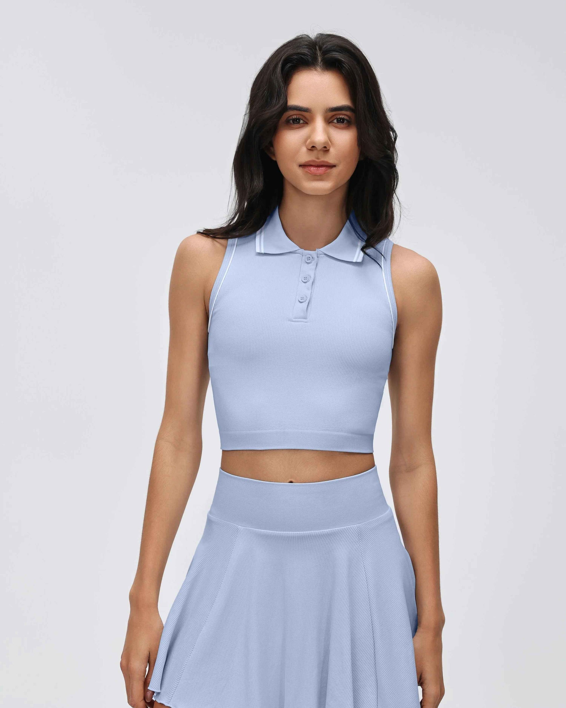 Seamless Button-Down Sports Tank
