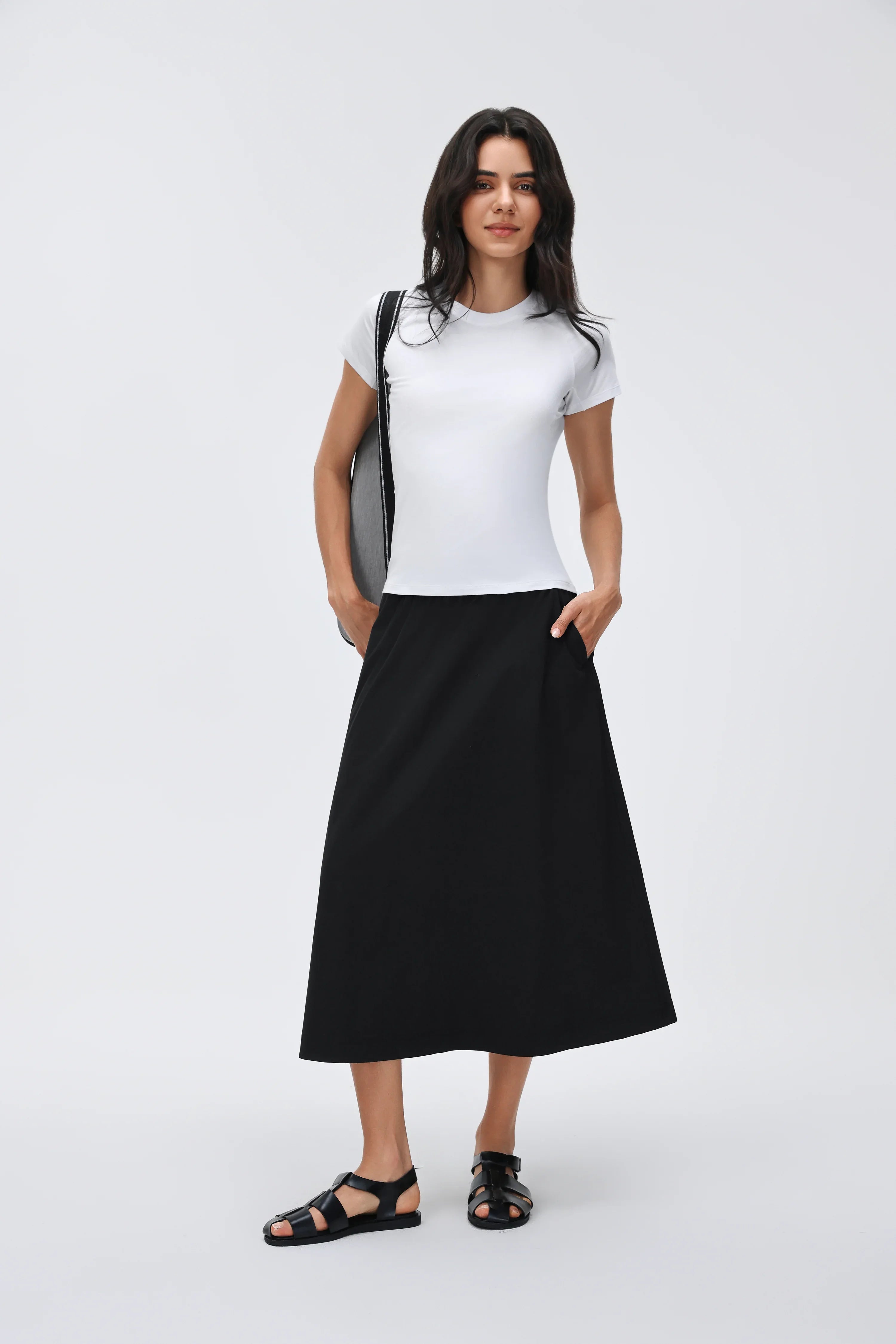 High-Waist A-Line Athletic Skirt