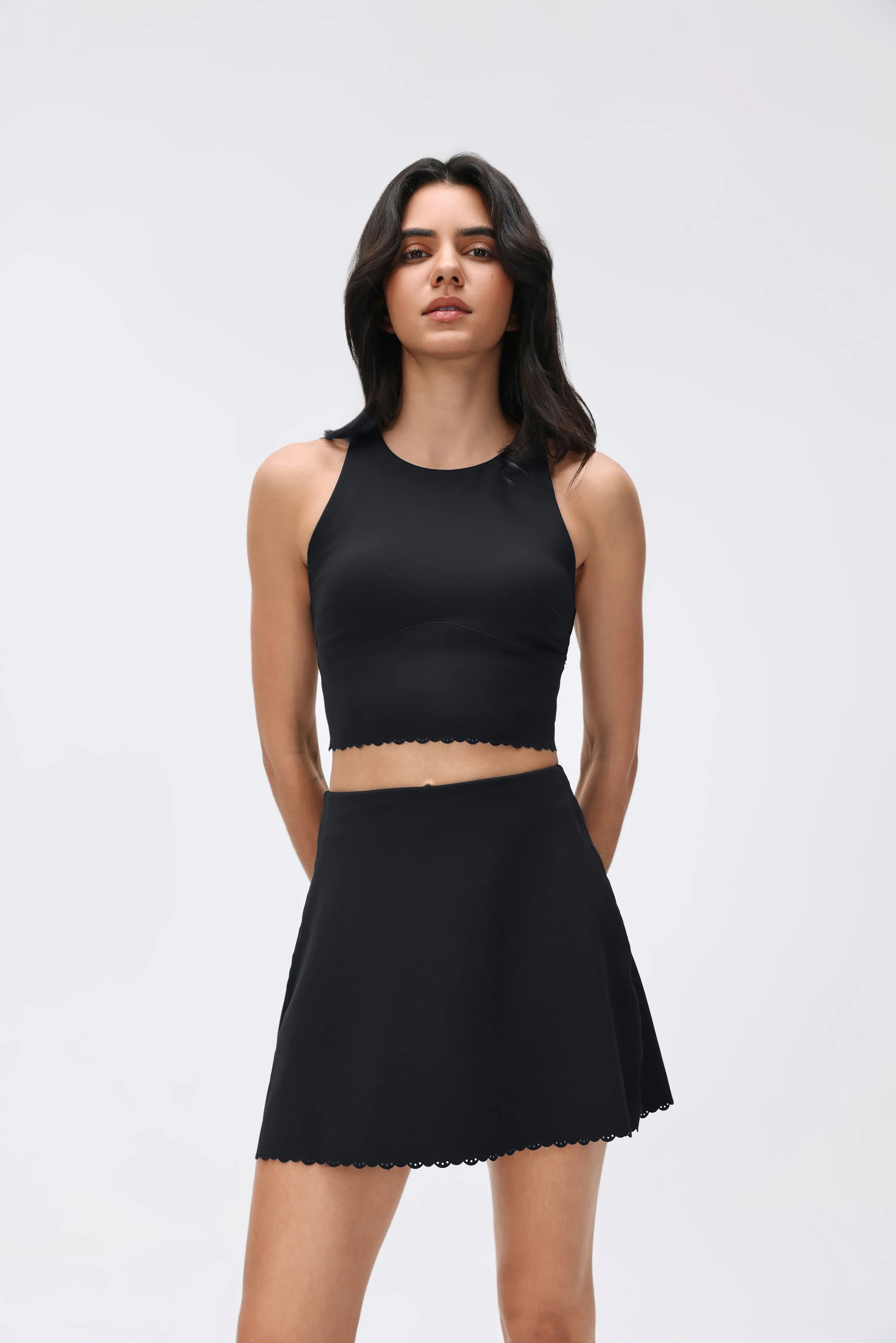 Fixed-Cup Open-Back Yoga Bra