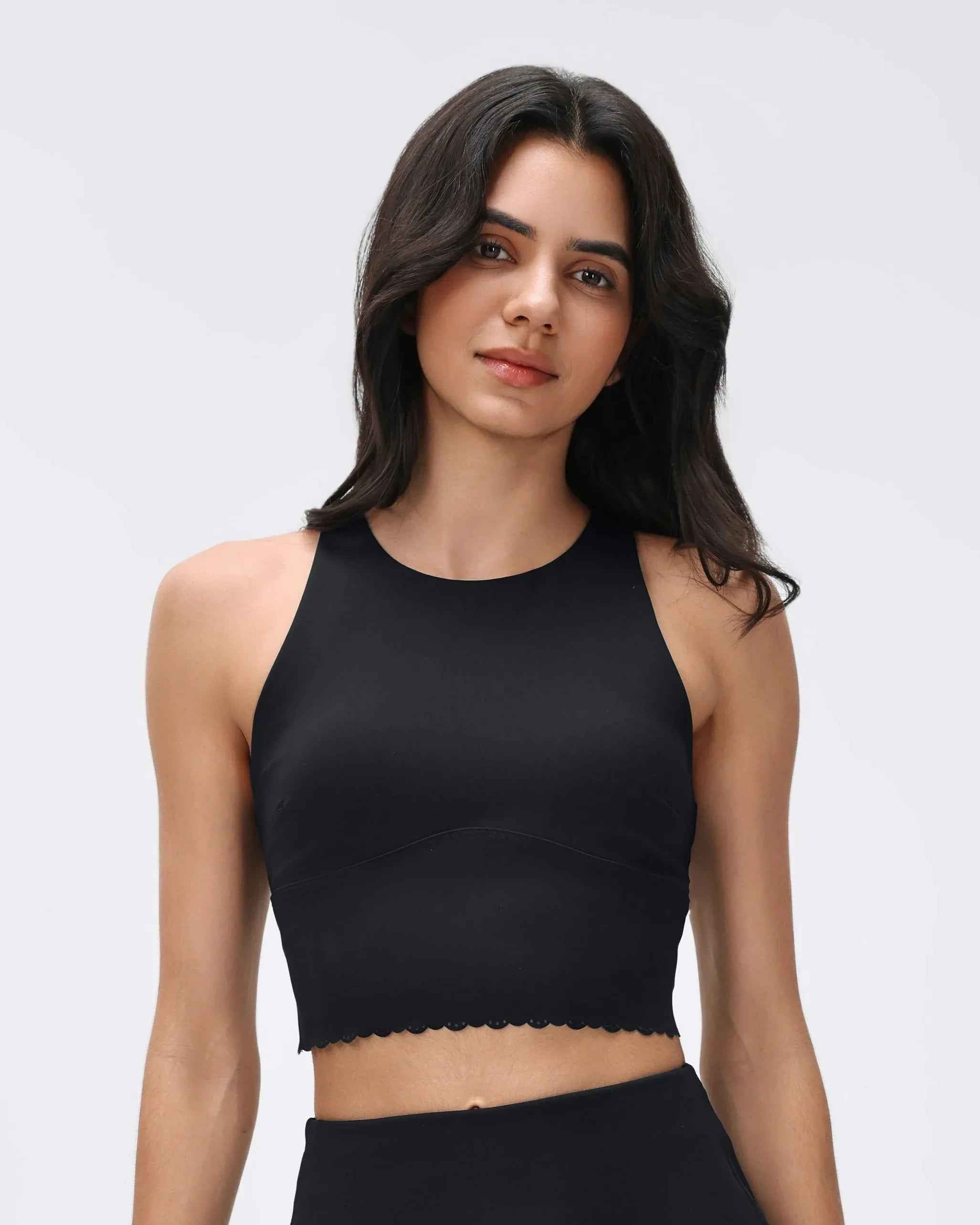 Fixed-Cup Open-Back Yoga Bra