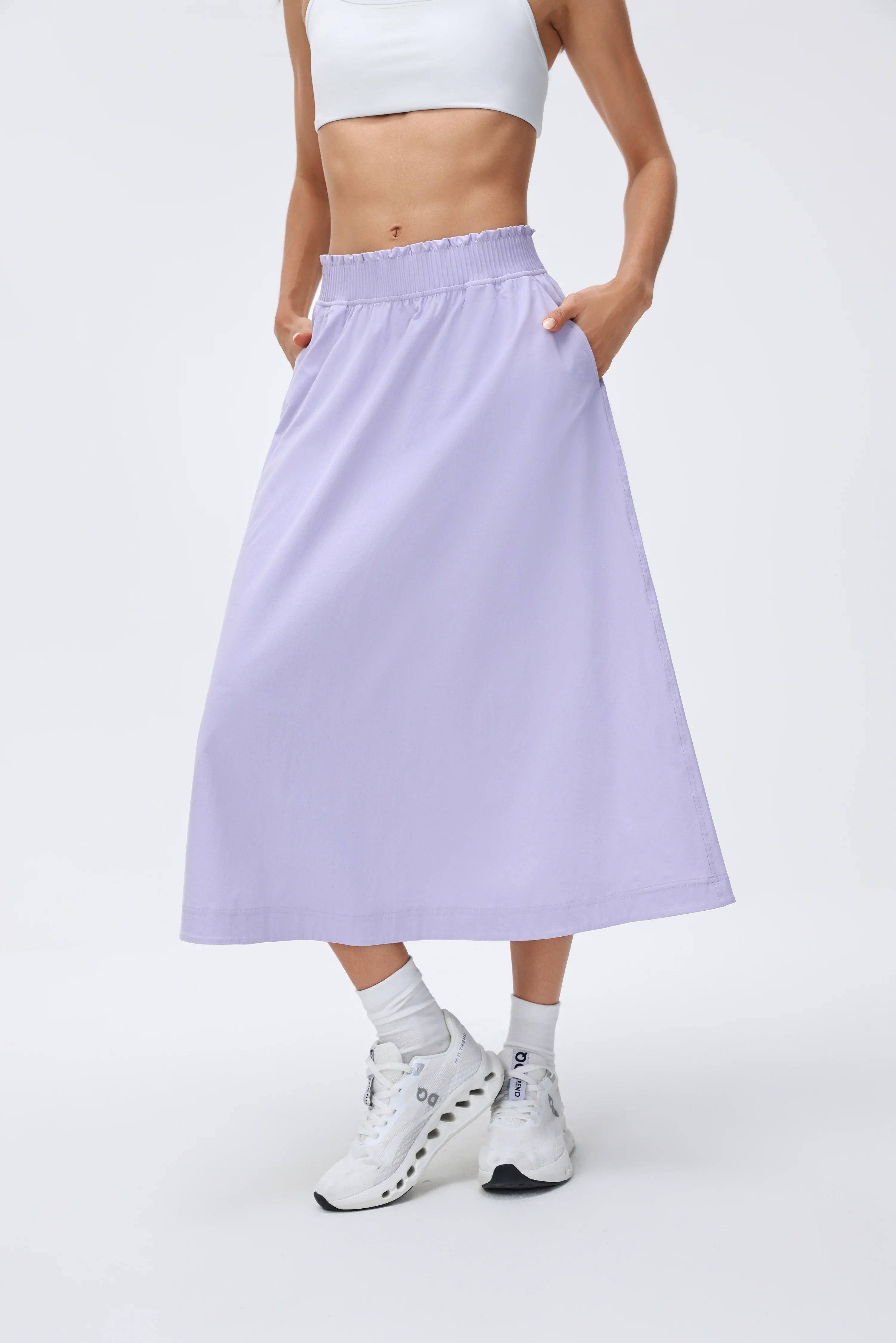 High-Waist A-Line Athletic Skirt