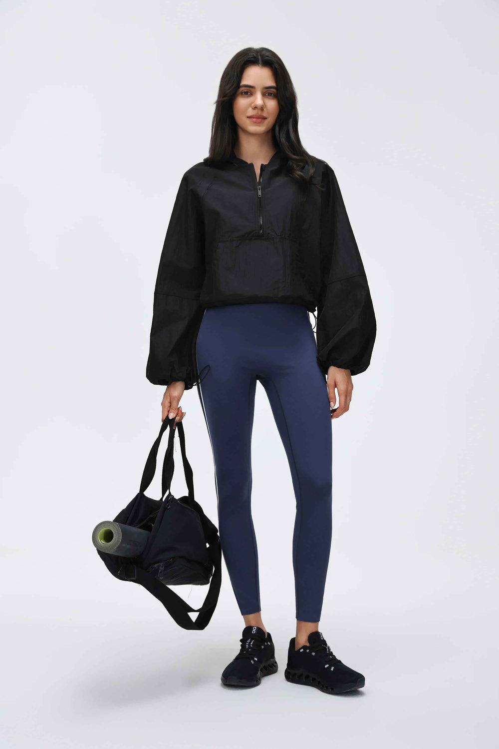 Spring Half-Zip Hooded Windbreaker