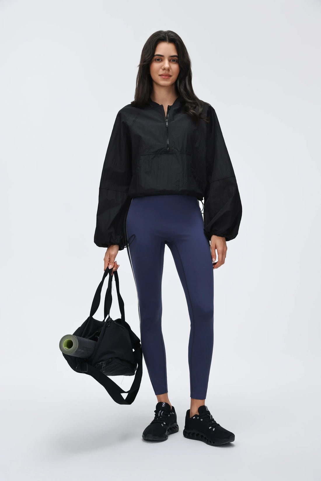 Spring Half-Zip Hooded Windbreaker