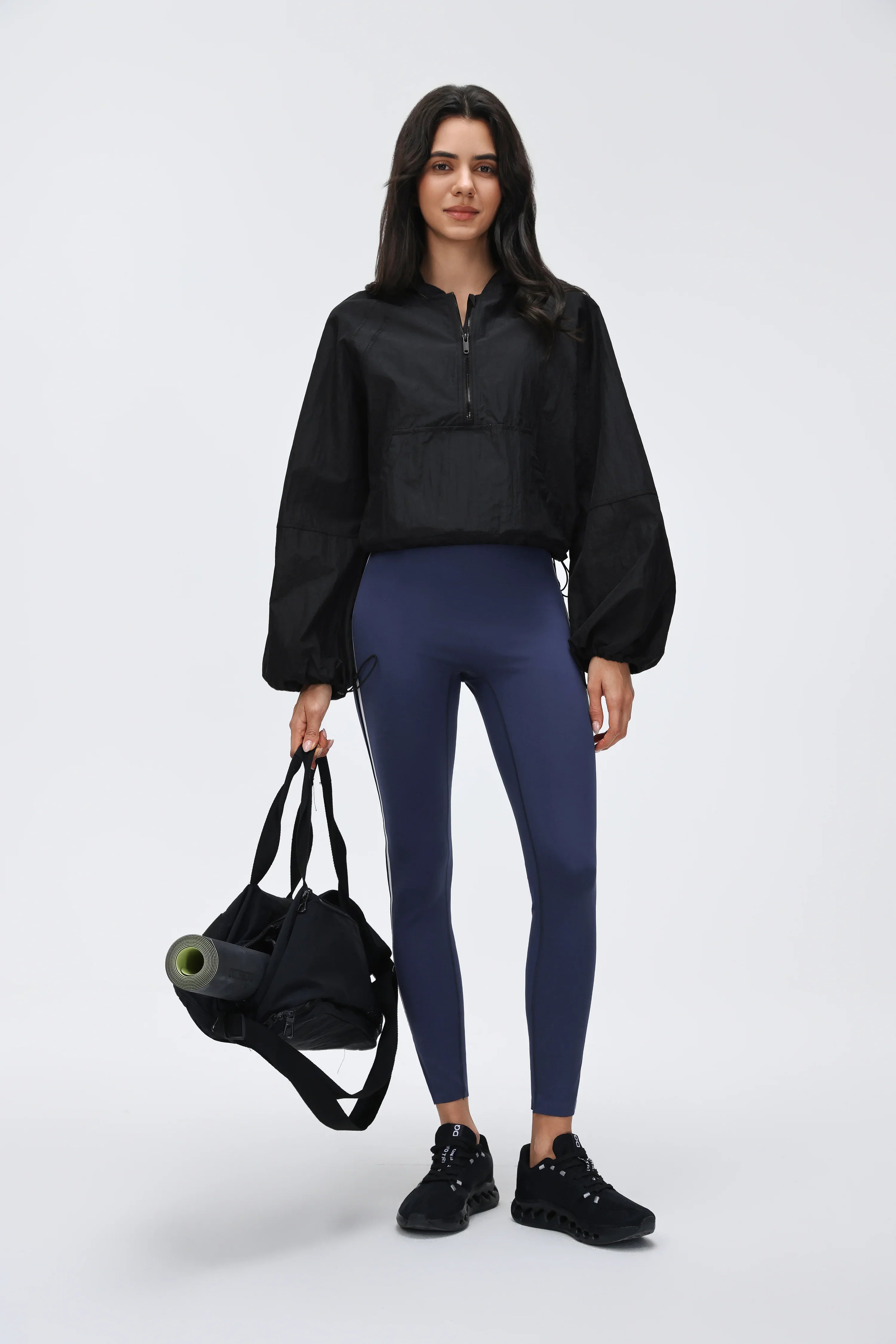 Spring Half-Zip Hooded Windbreaker