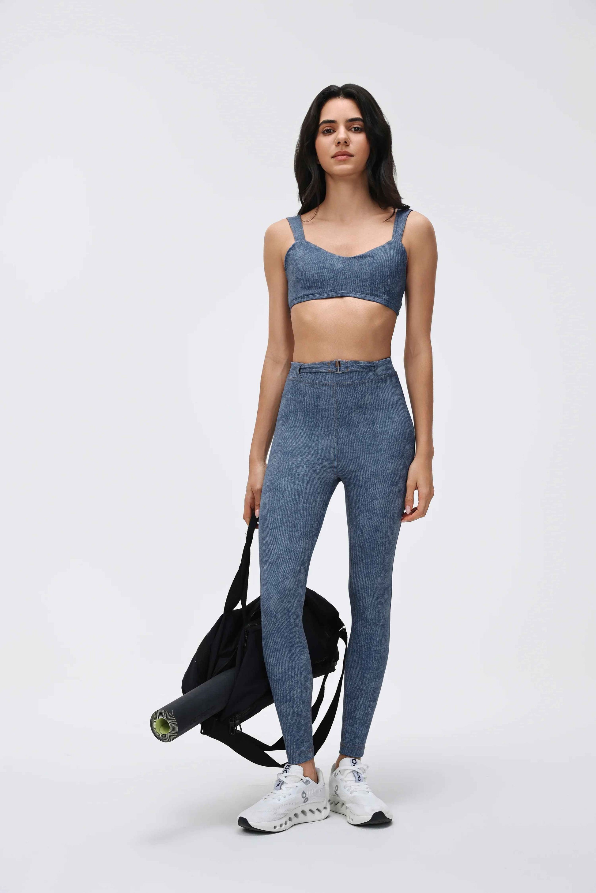 Pull-On Denim Sports Crop Top