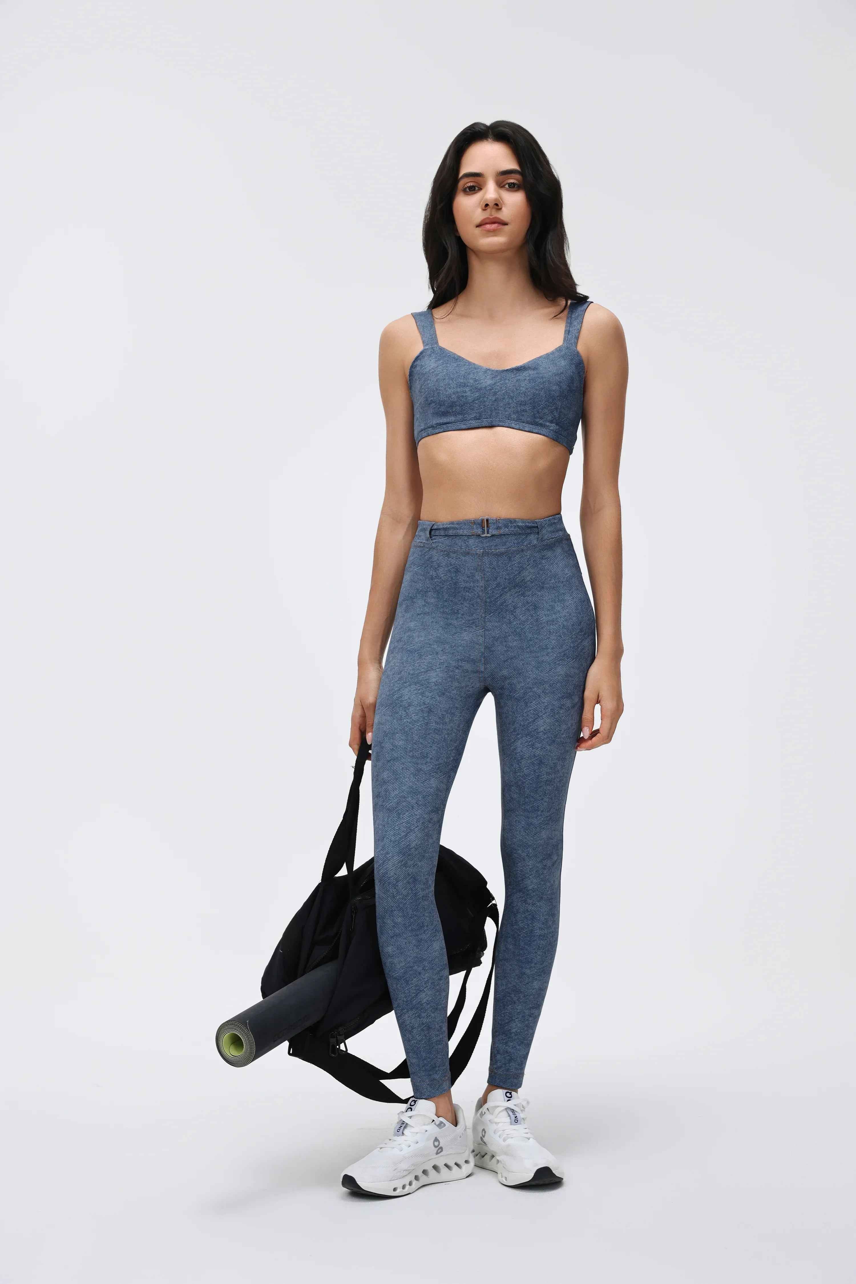 Pull-On Denim Sports Crop Top