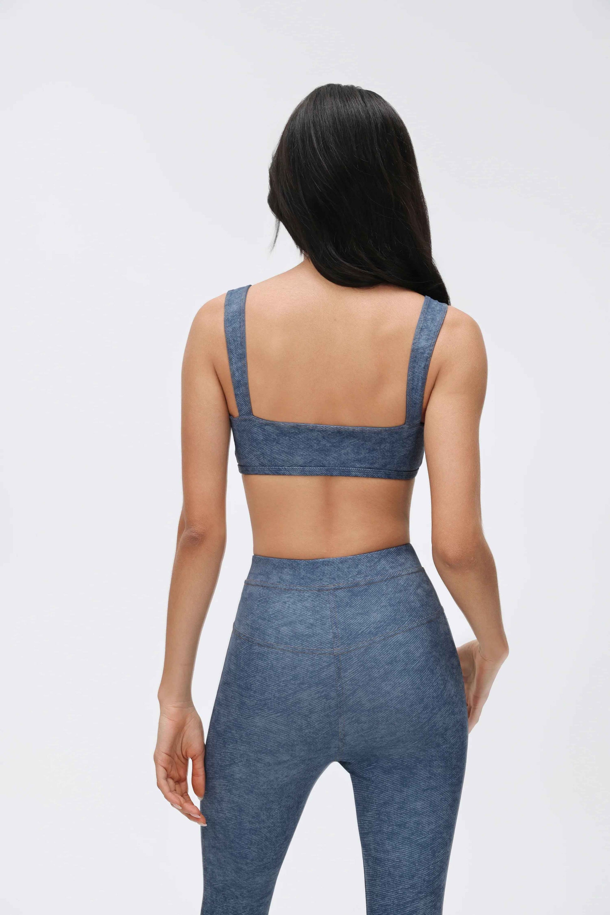 Pull-On Denim Sports Crop Top