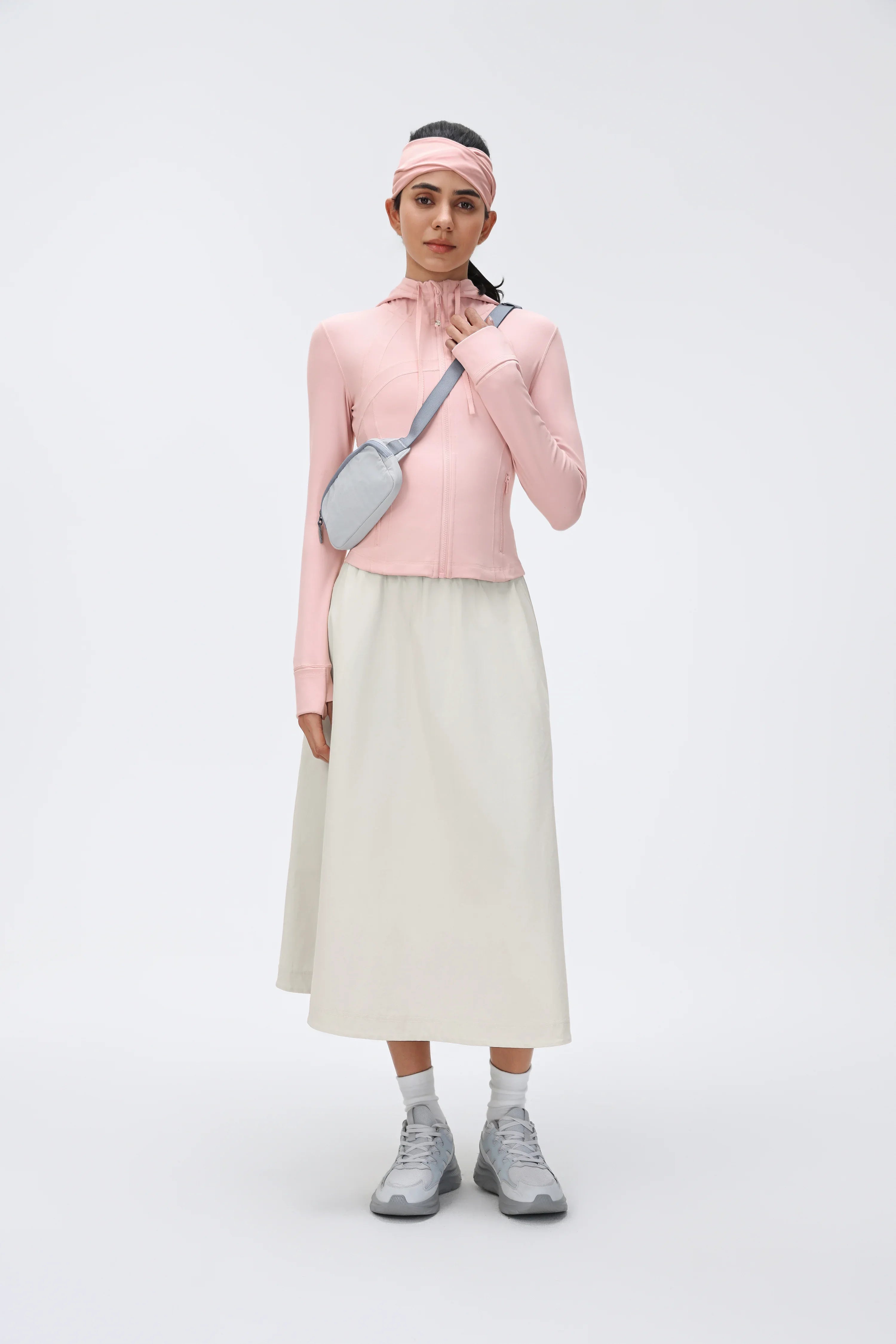 Windproof Hooded Crop Fitness Jacket