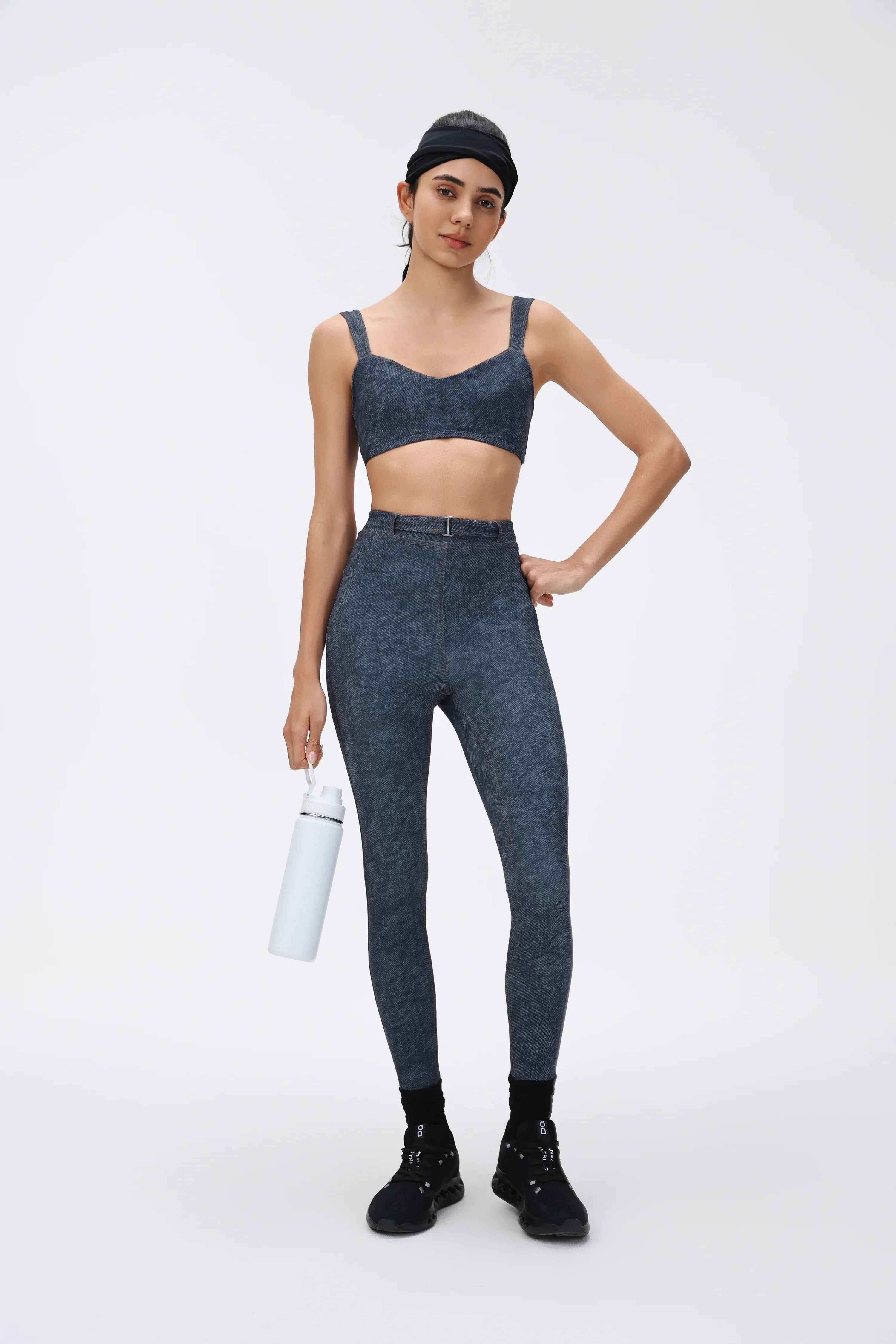 Pull-On Denim Sports Crop Top