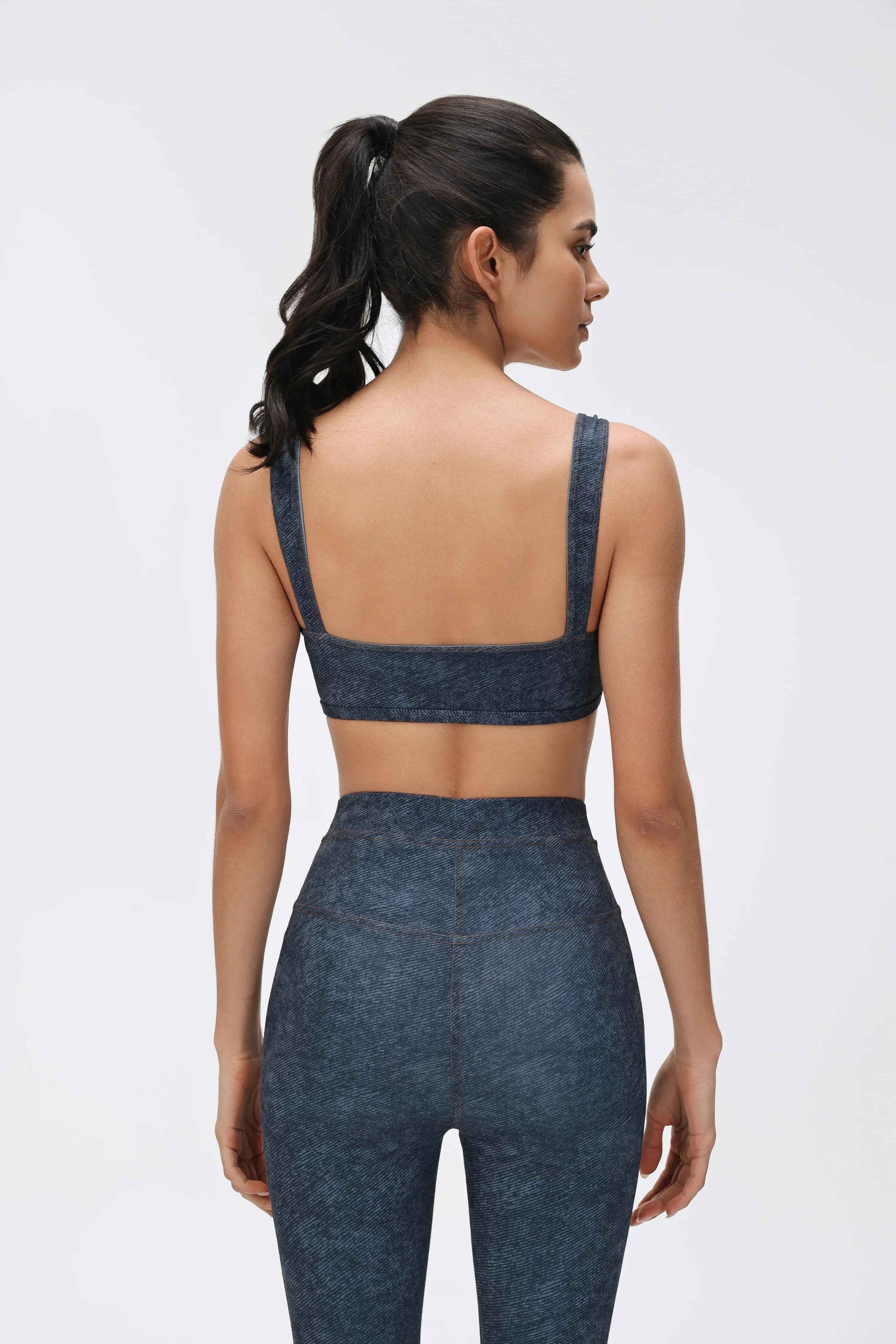 Pull-On Denim Sports Crop Top
