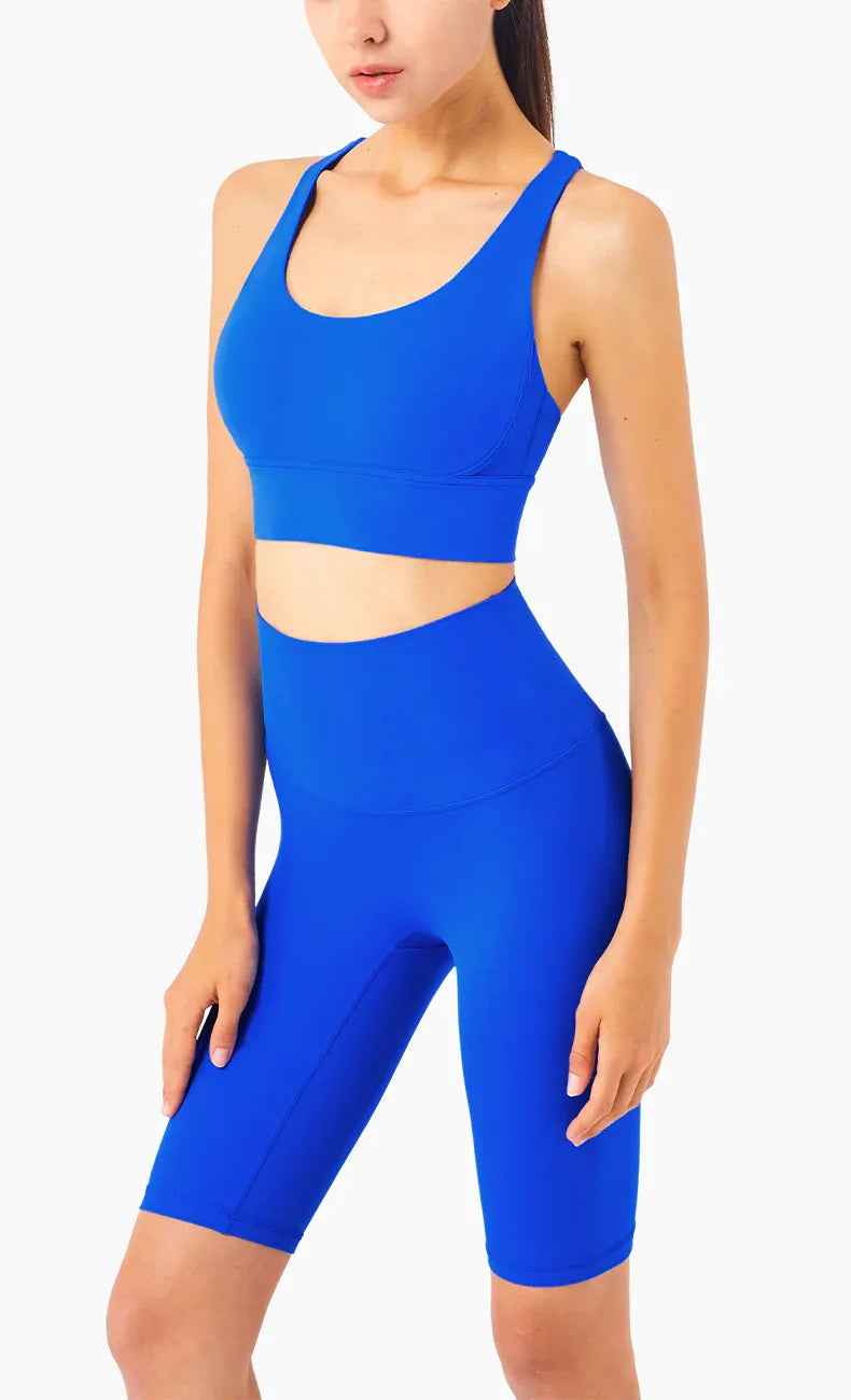Cross-Back Sculpting Sports Bra