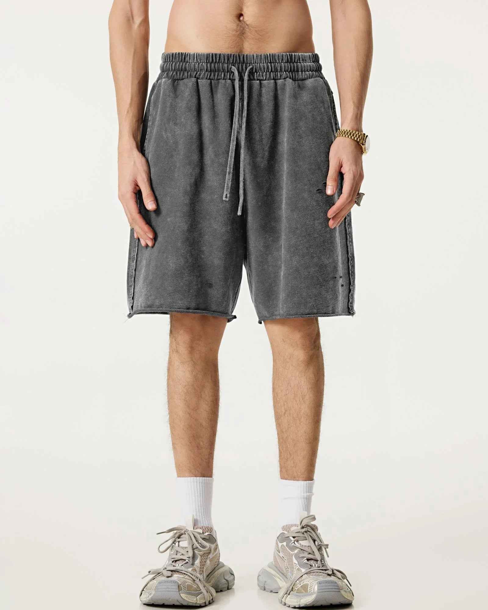 Street Vintage Raw Hem Shorts