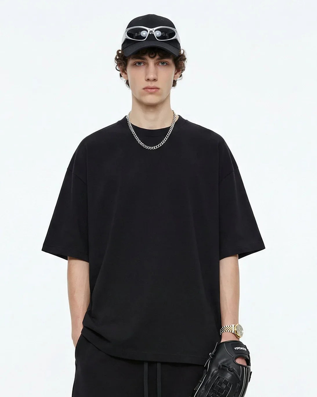 Men’s Oversized Solid Short Sleeve