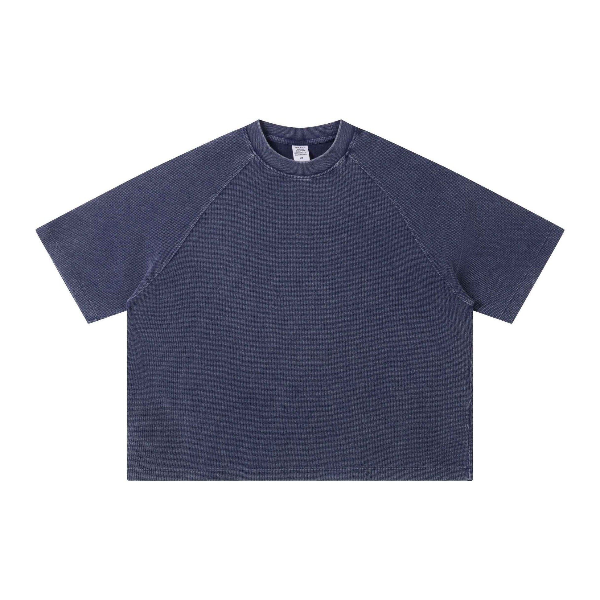 Boxy Washed Waffle Raglan T-Shirt