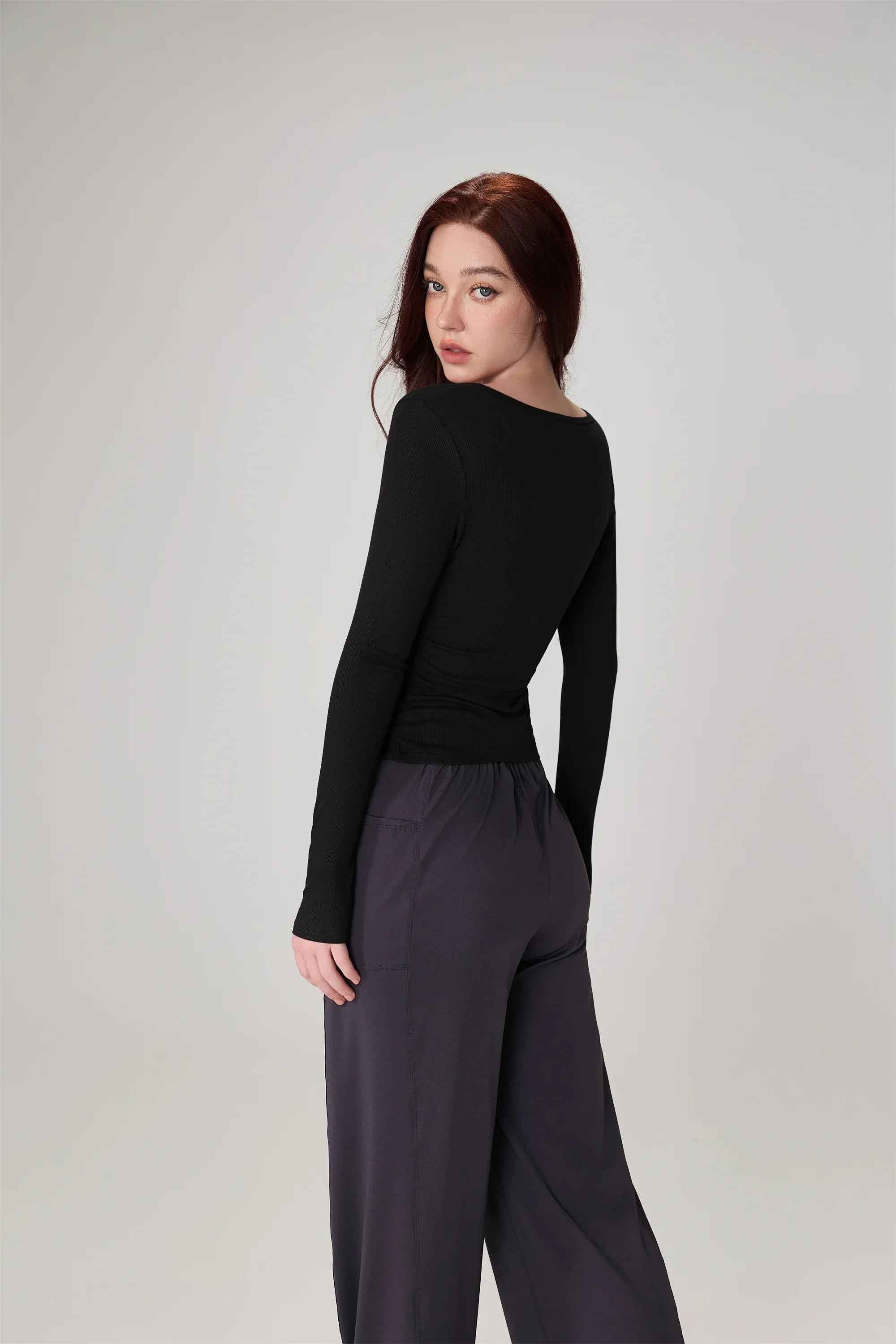 Ribbed Long Sleeve Yoga Top
