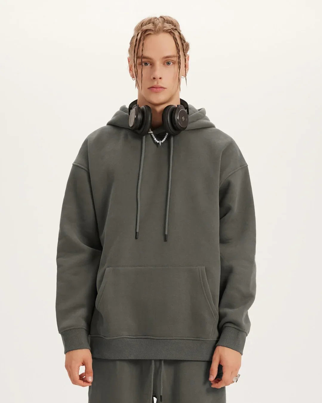 Oversized Fleece Pullover Hoodie