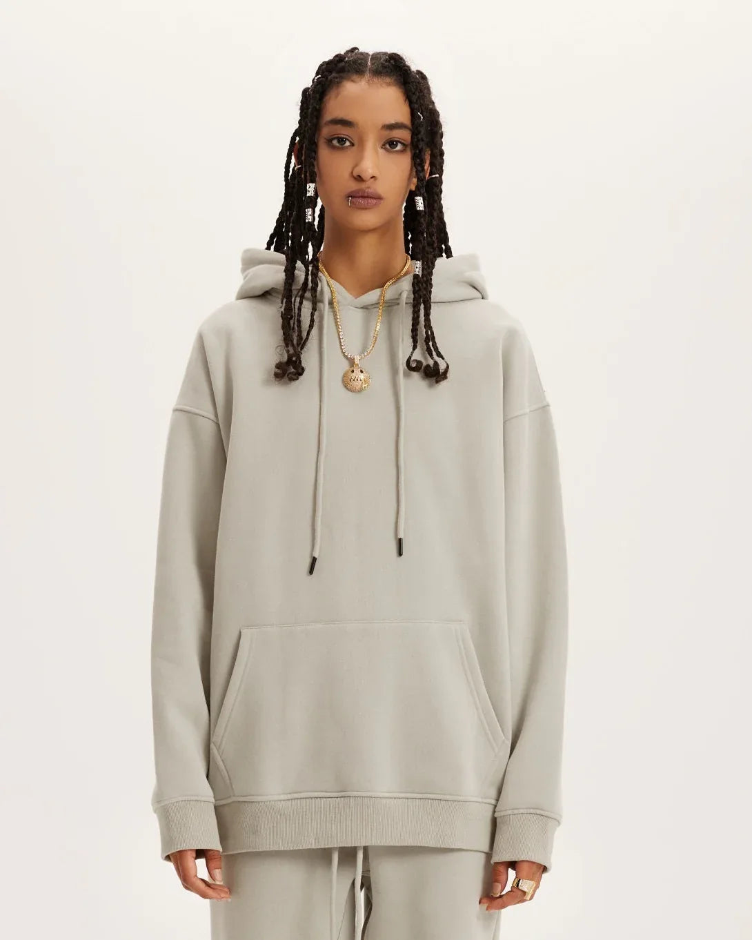 Oversized Fleece Pullover Hoodie