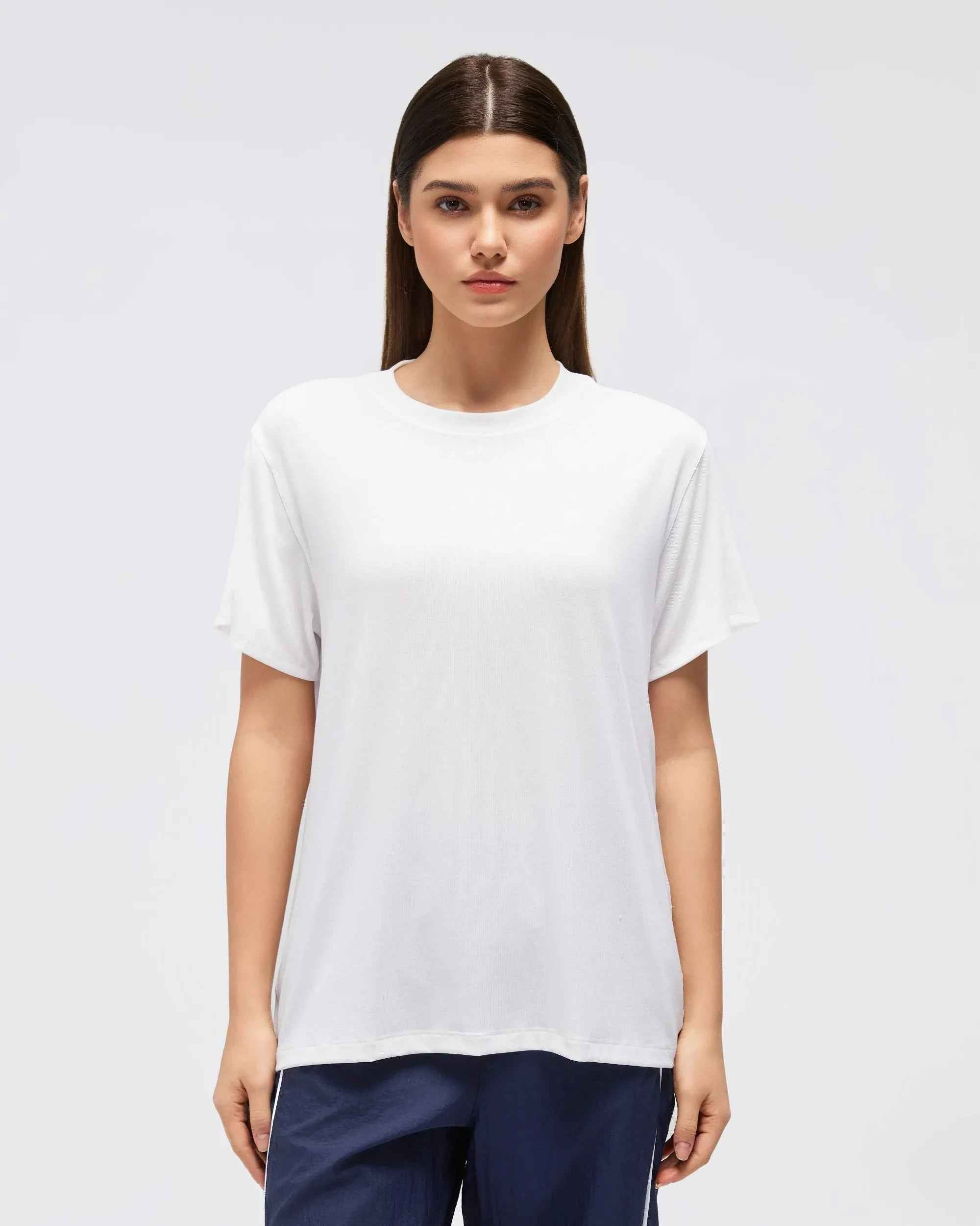 Breathable Solid Color Workout Tee