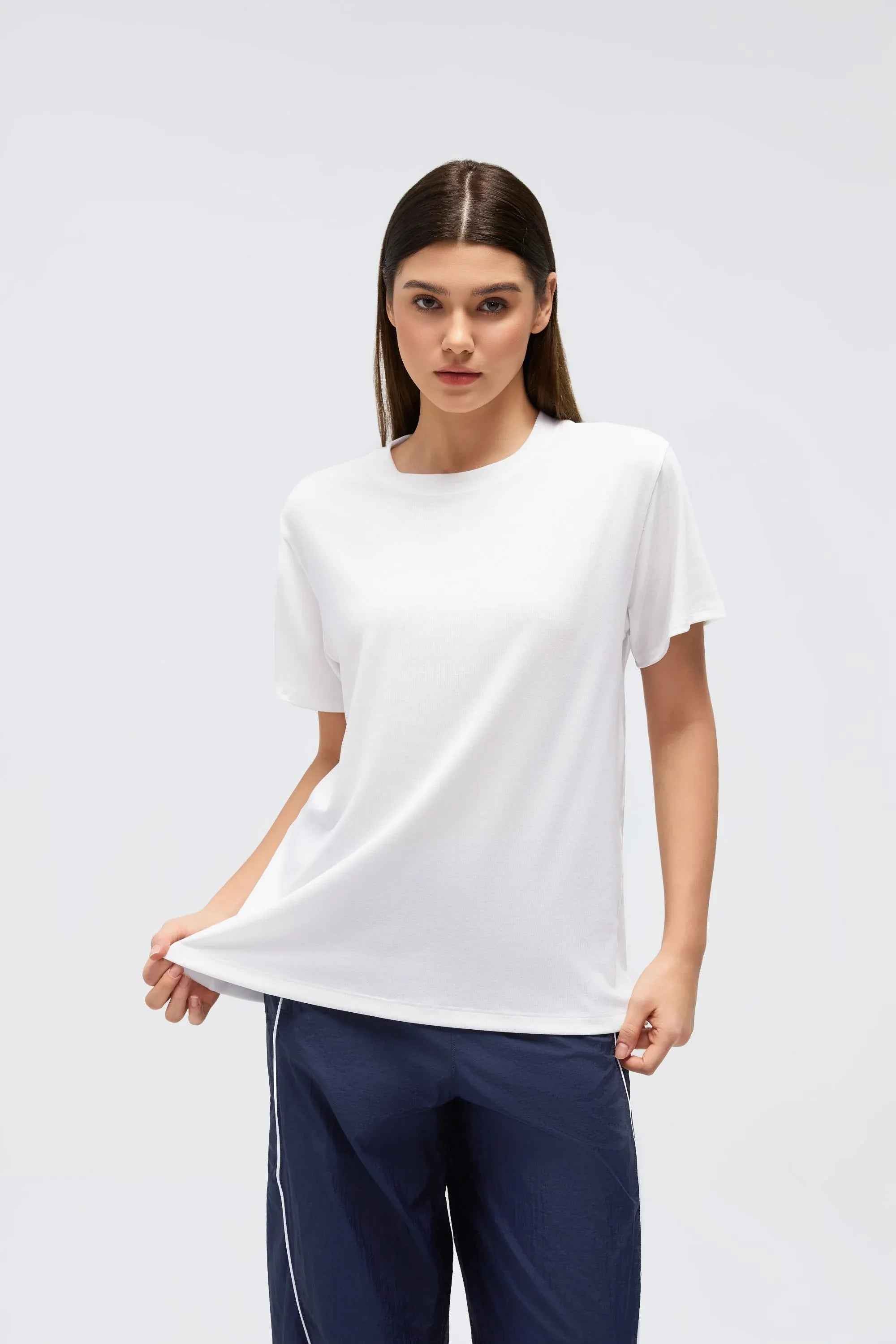 Breathable Solid Color Workout Tee