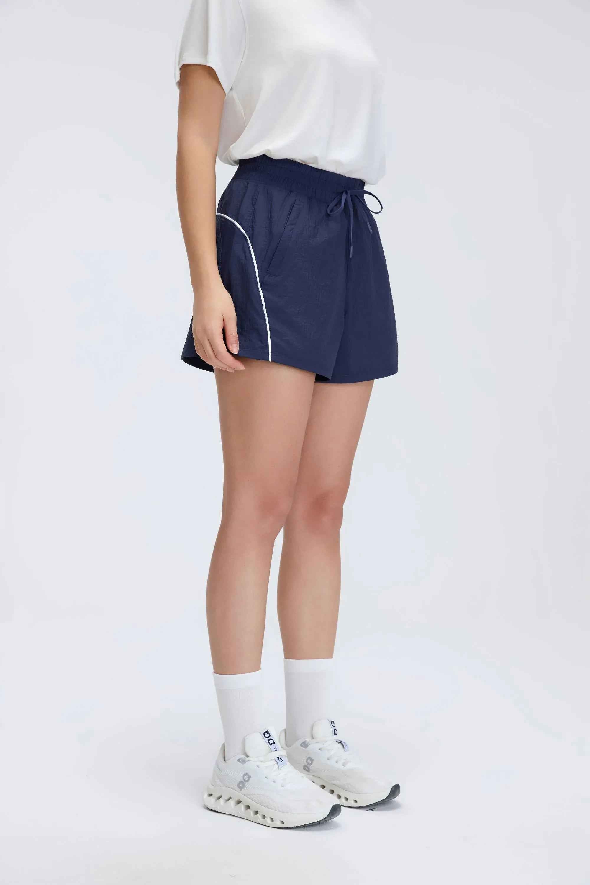 High-Waist Quick-Dry Training Shorts