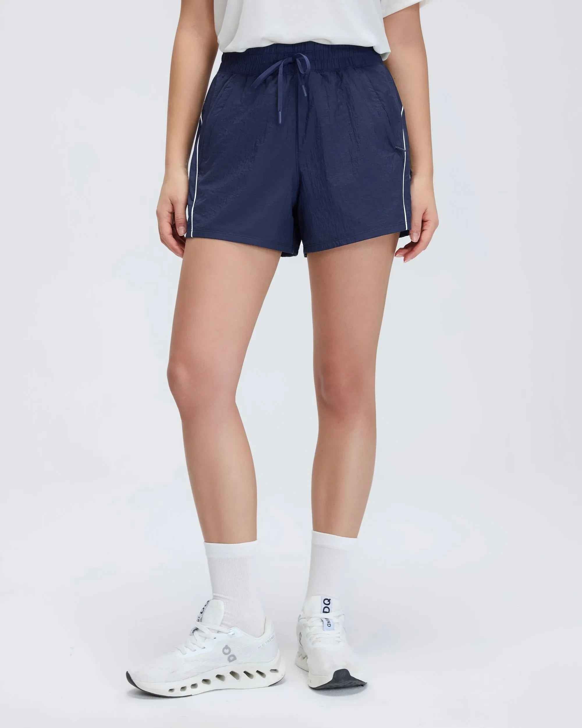 High-Waist Quick-Dry Training Shorts