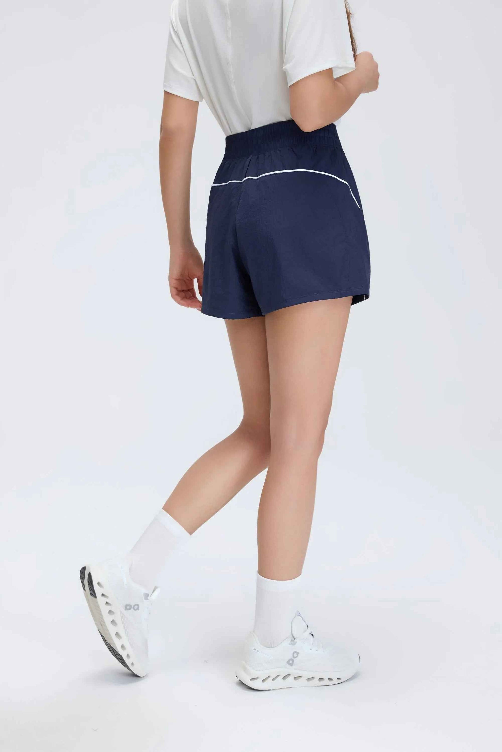 High-Waist Quick-Dry Training Shorts