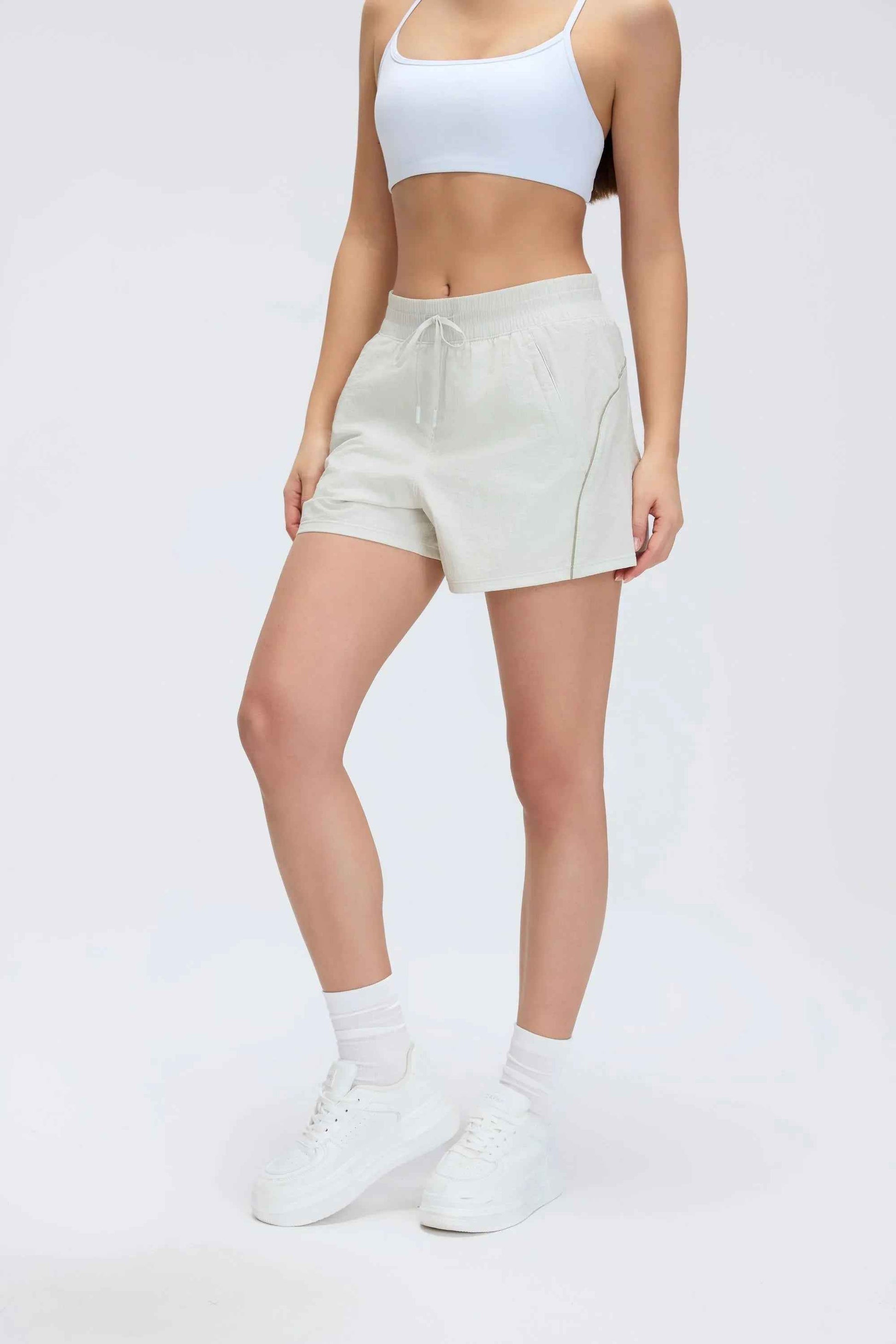 High-Waist Quick-Dry Training Shorts