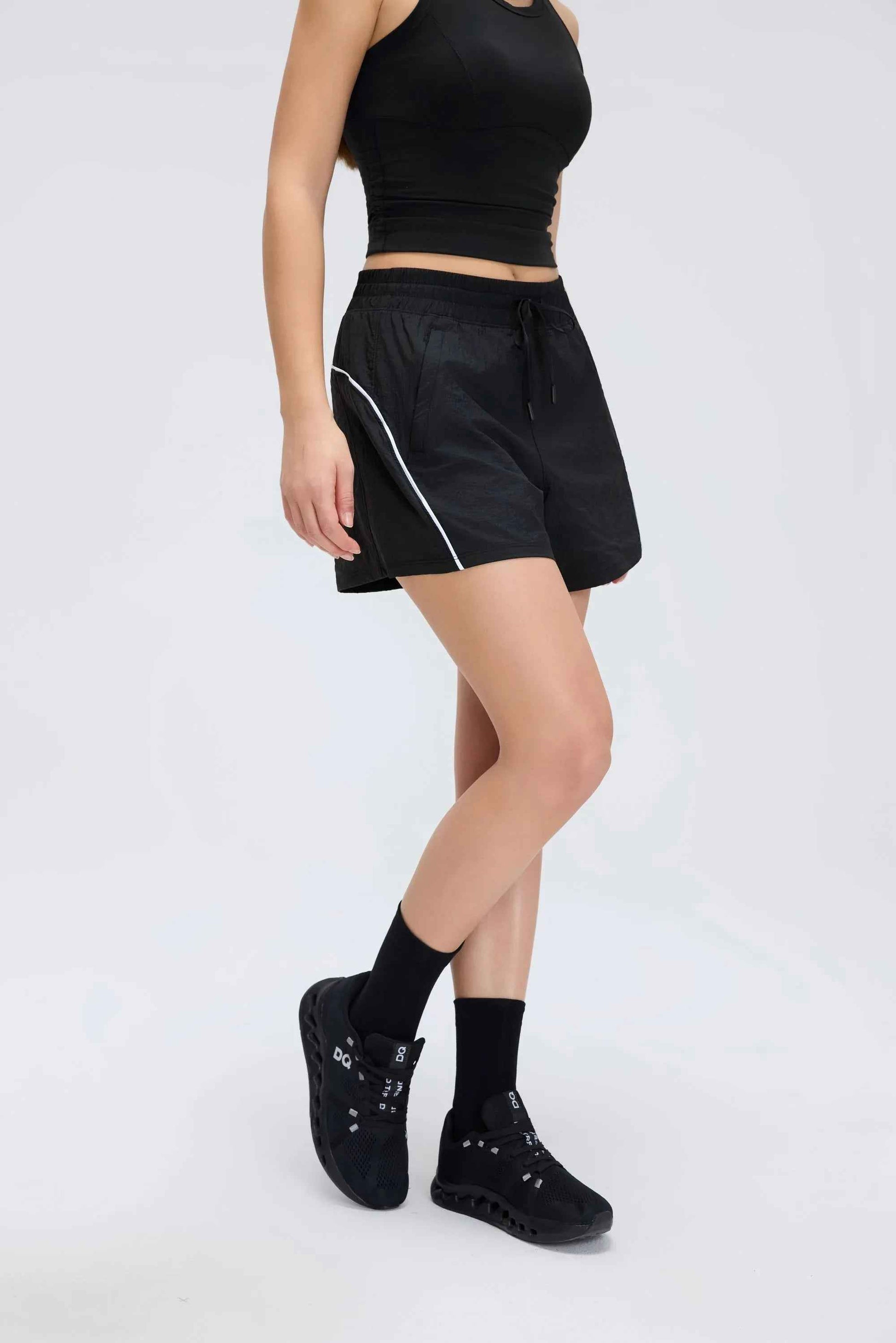 High-Waist Quick-Dry Training Shorts