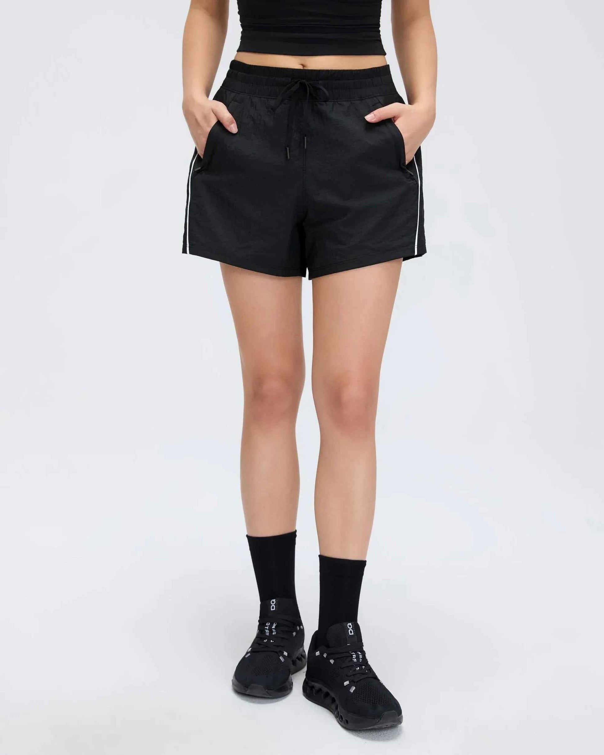 High-Waist Quick-Dry Training Shorts