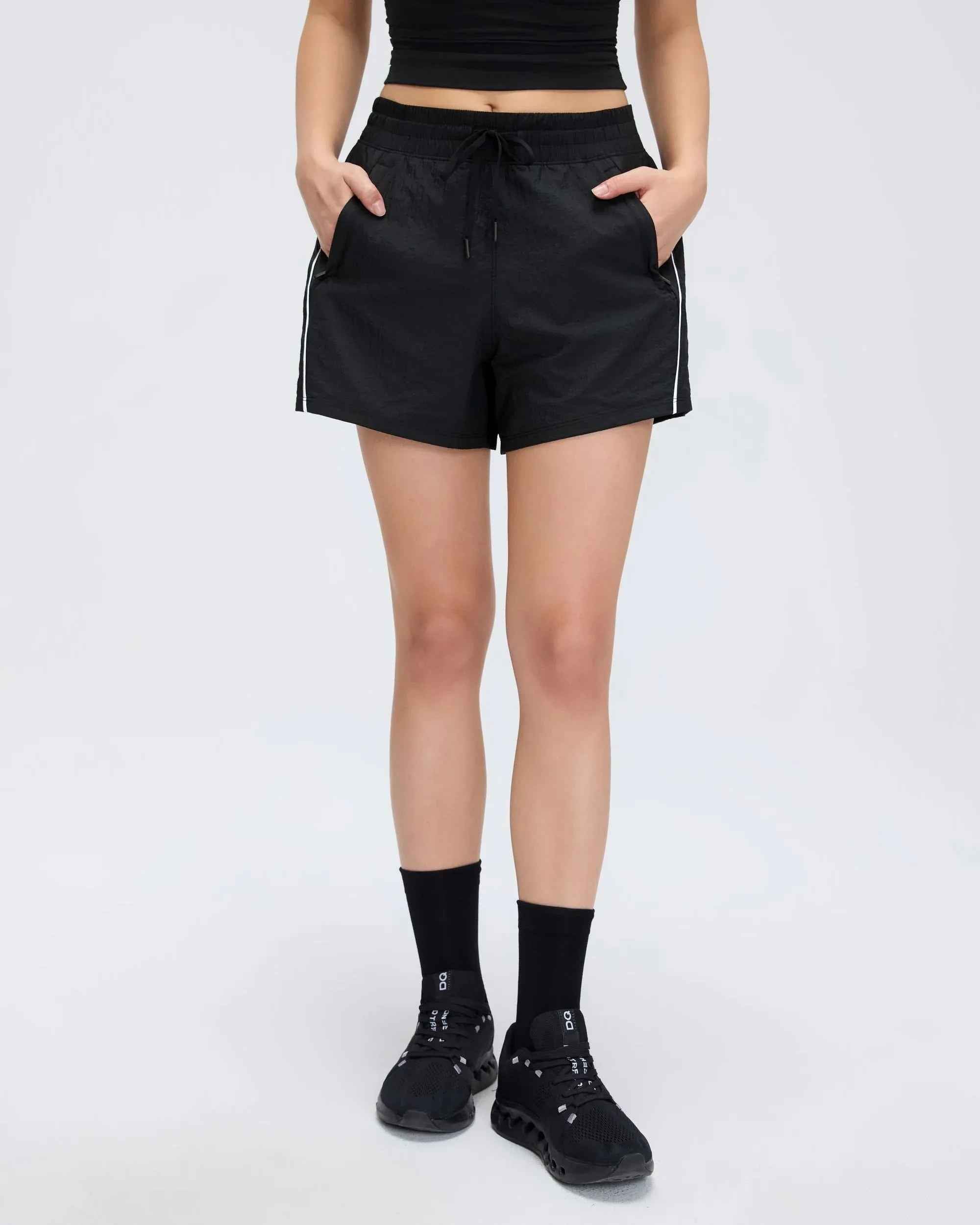 High-Waist Quick-Dry Training Shorts