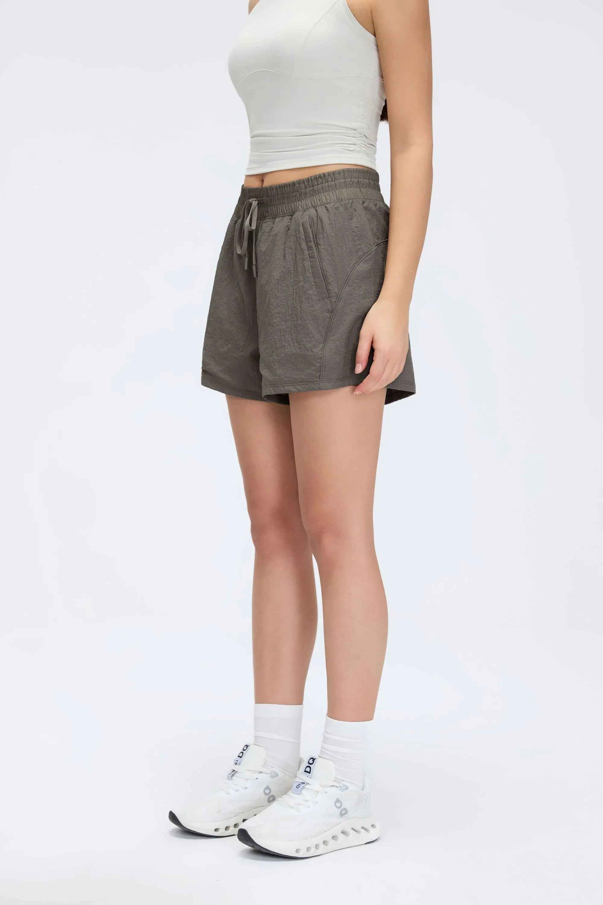 High-Waist Quick-Dry Training Shorts