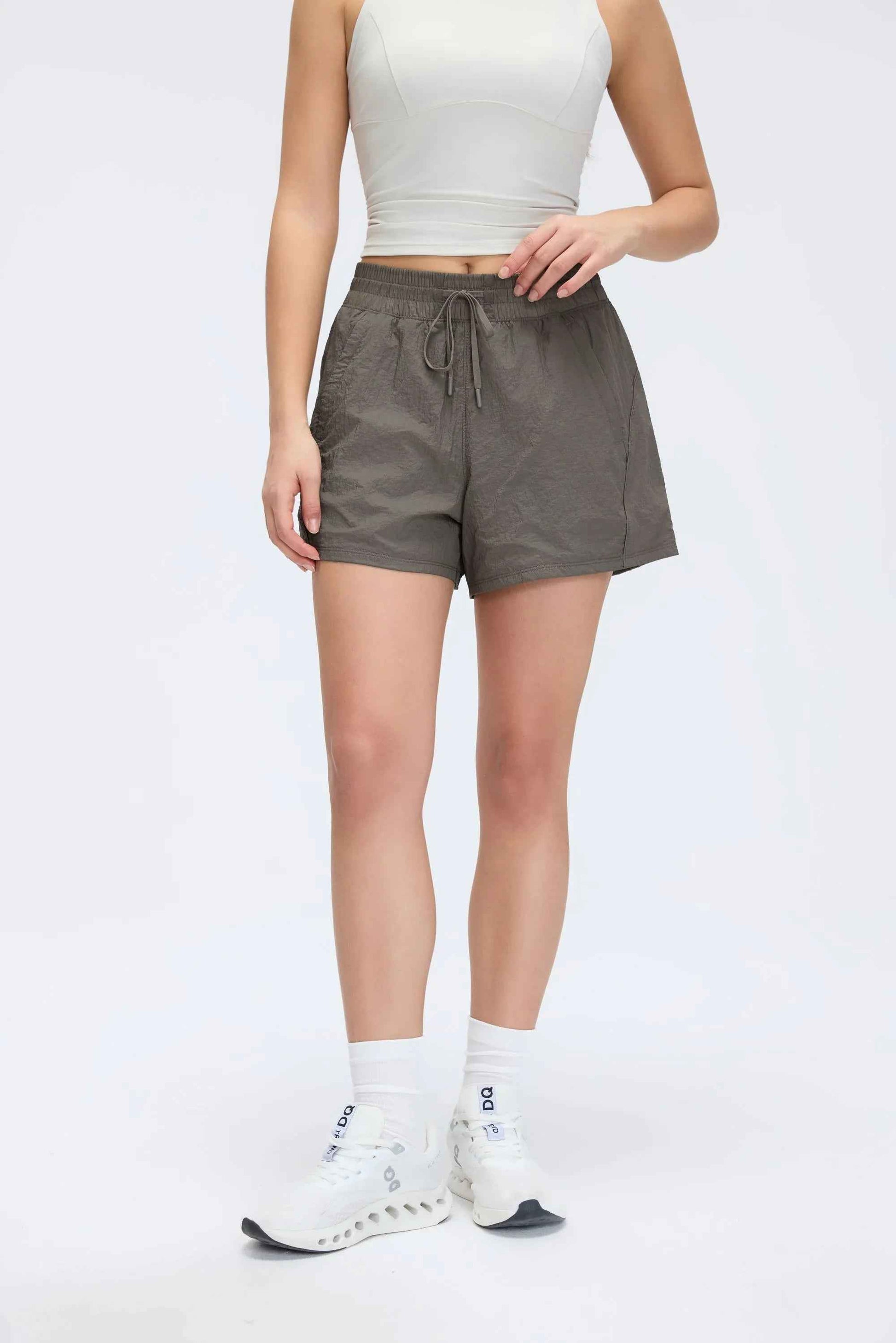 High-Waist Quick-Dry Training Shorts