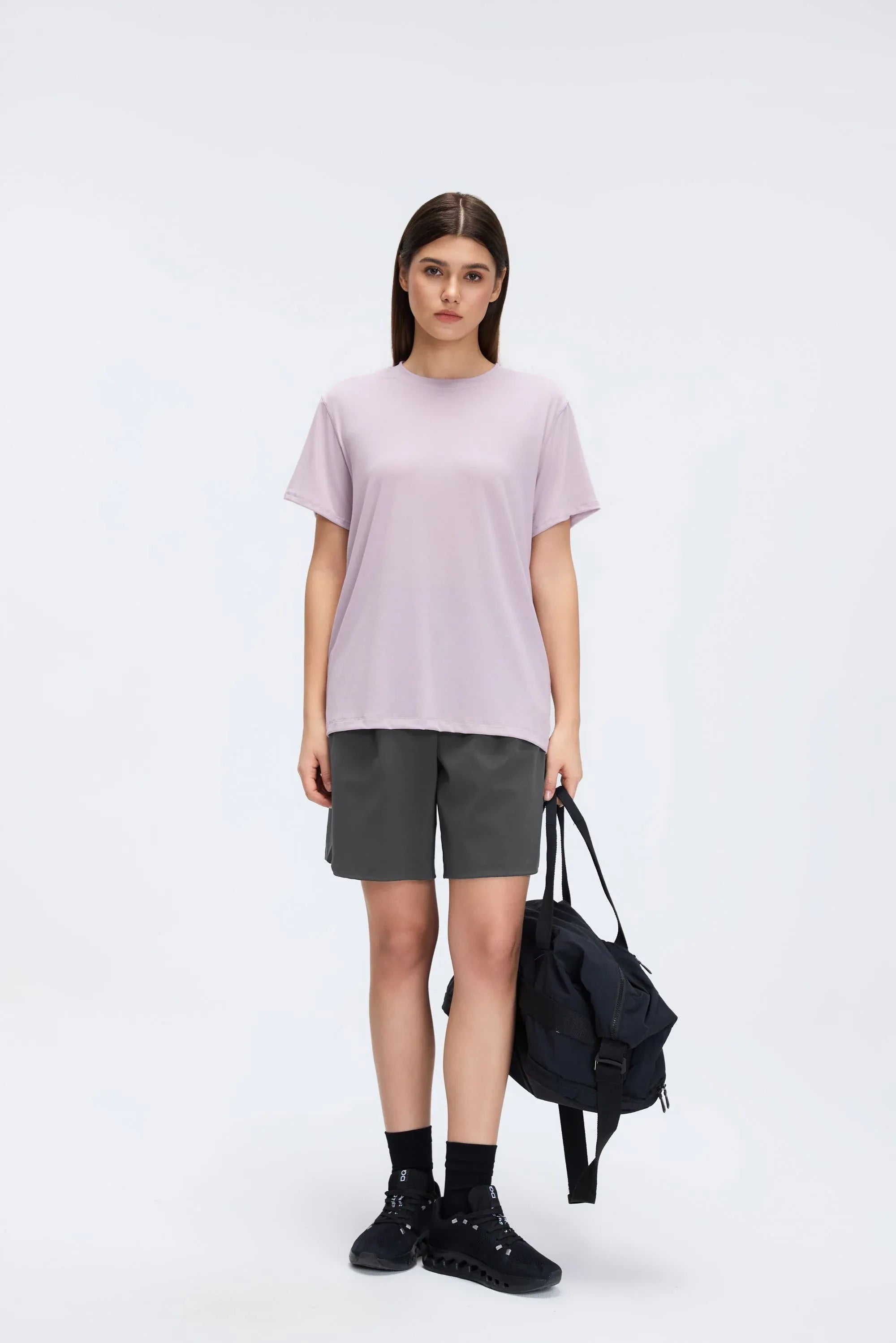 Breathable Solid Color Workout Tee