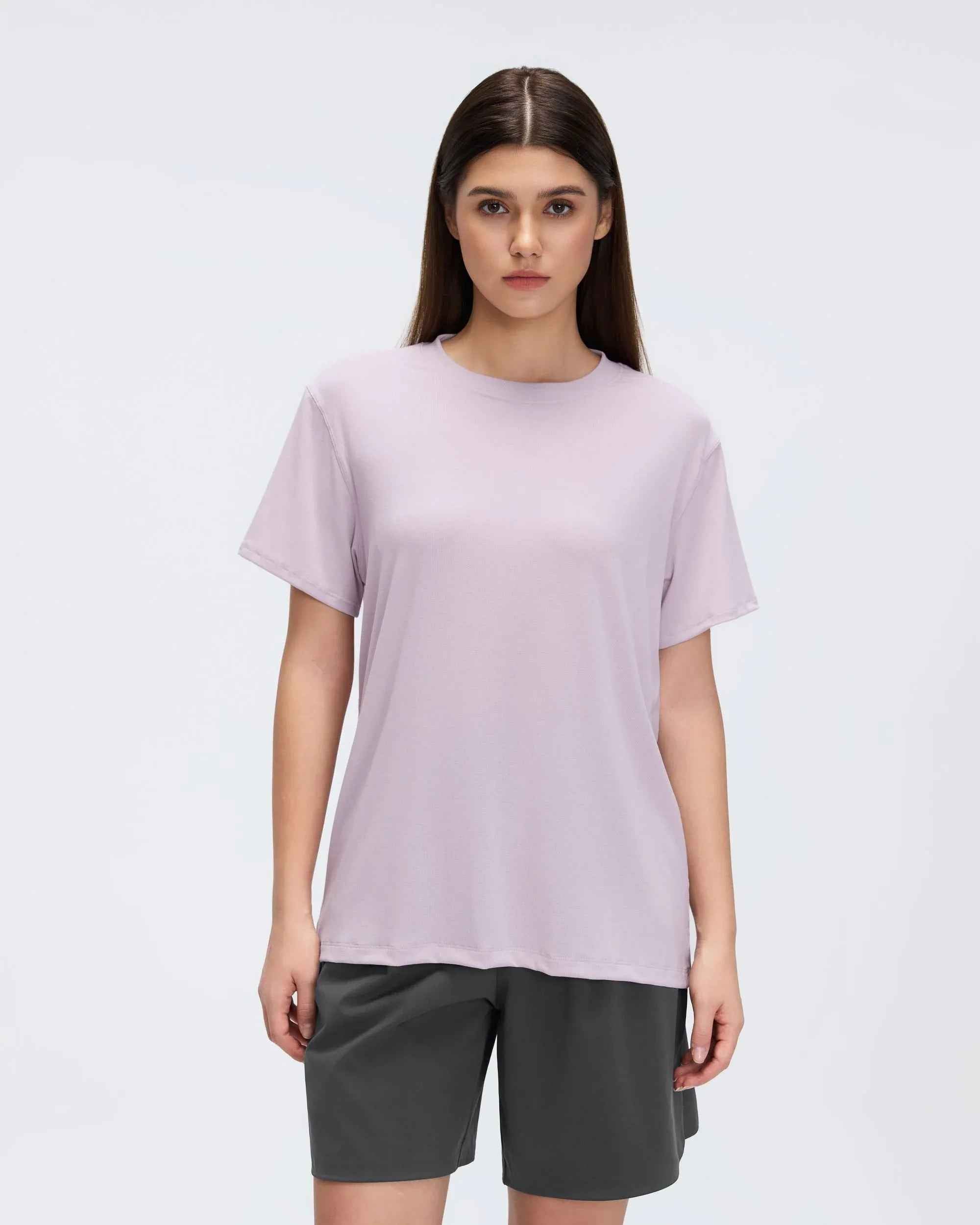Breathable Solid Color Workout Tee