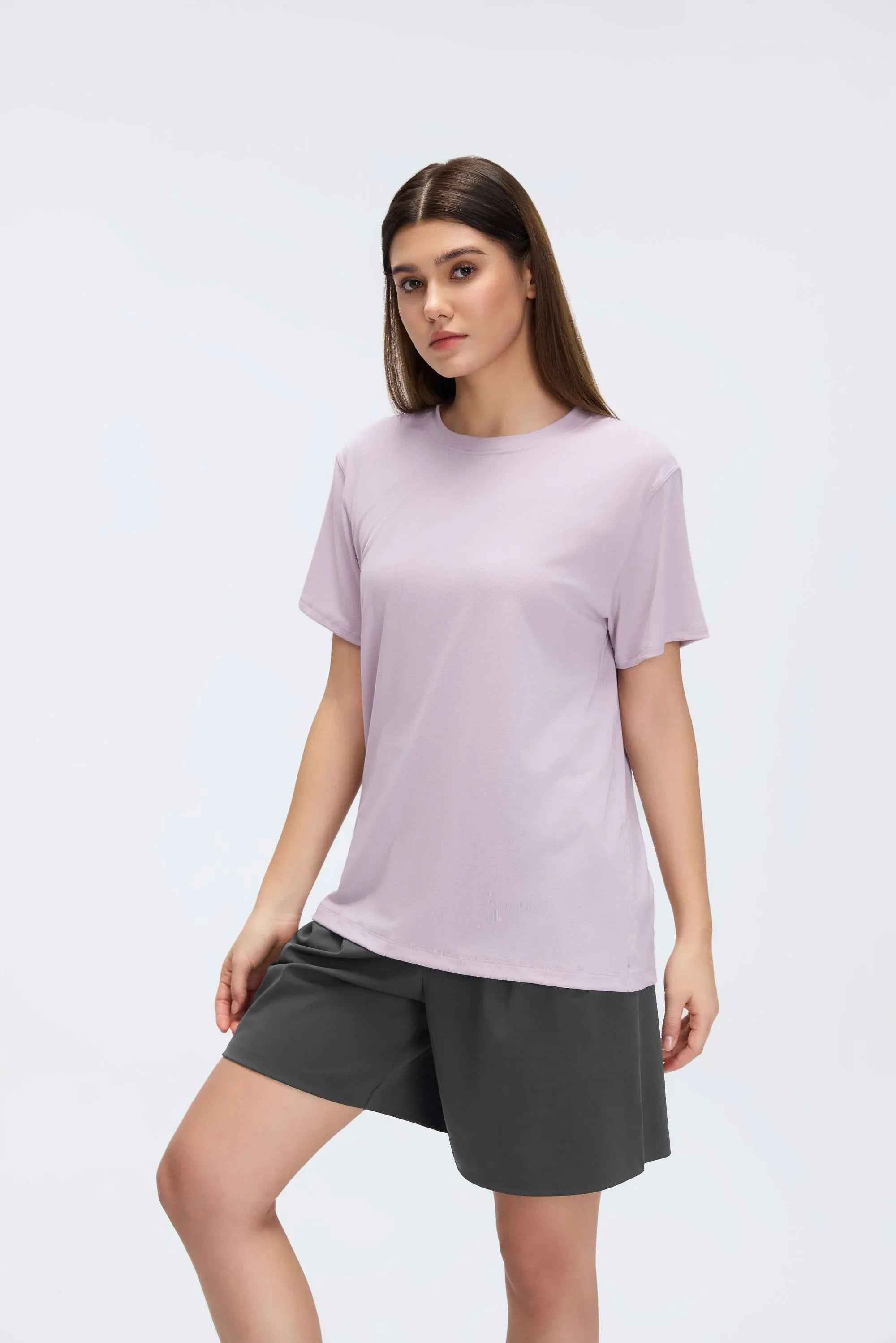 Breathable Solid Color Workout Tee