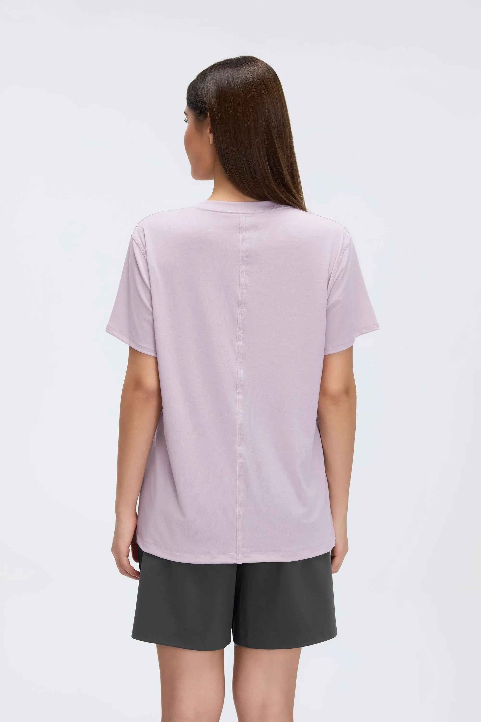 Breathable Solid Color Workout Tee