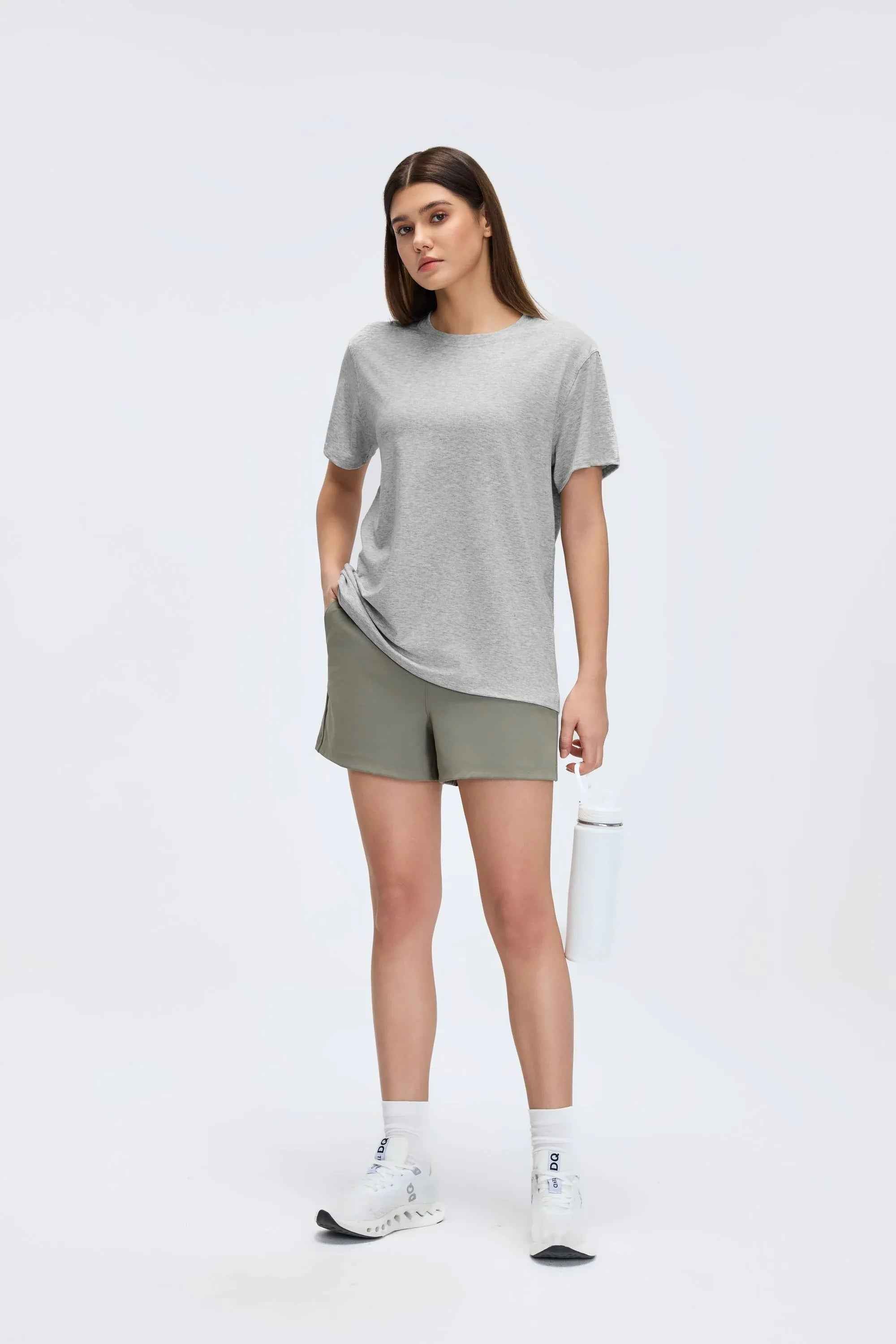 High-Waist Loose-Fit Sport Shorts