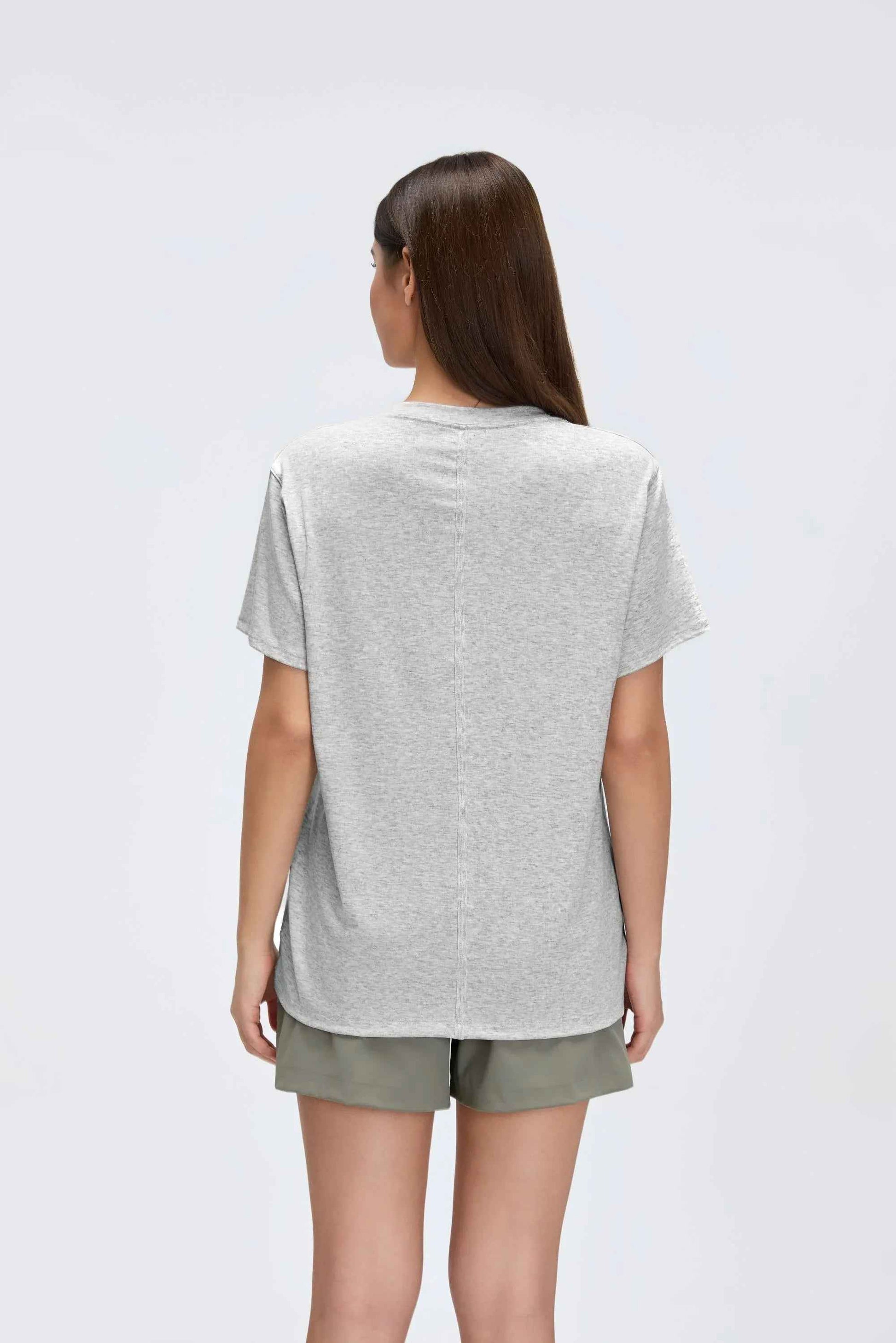 Breathable Solid Color Workout Tee
