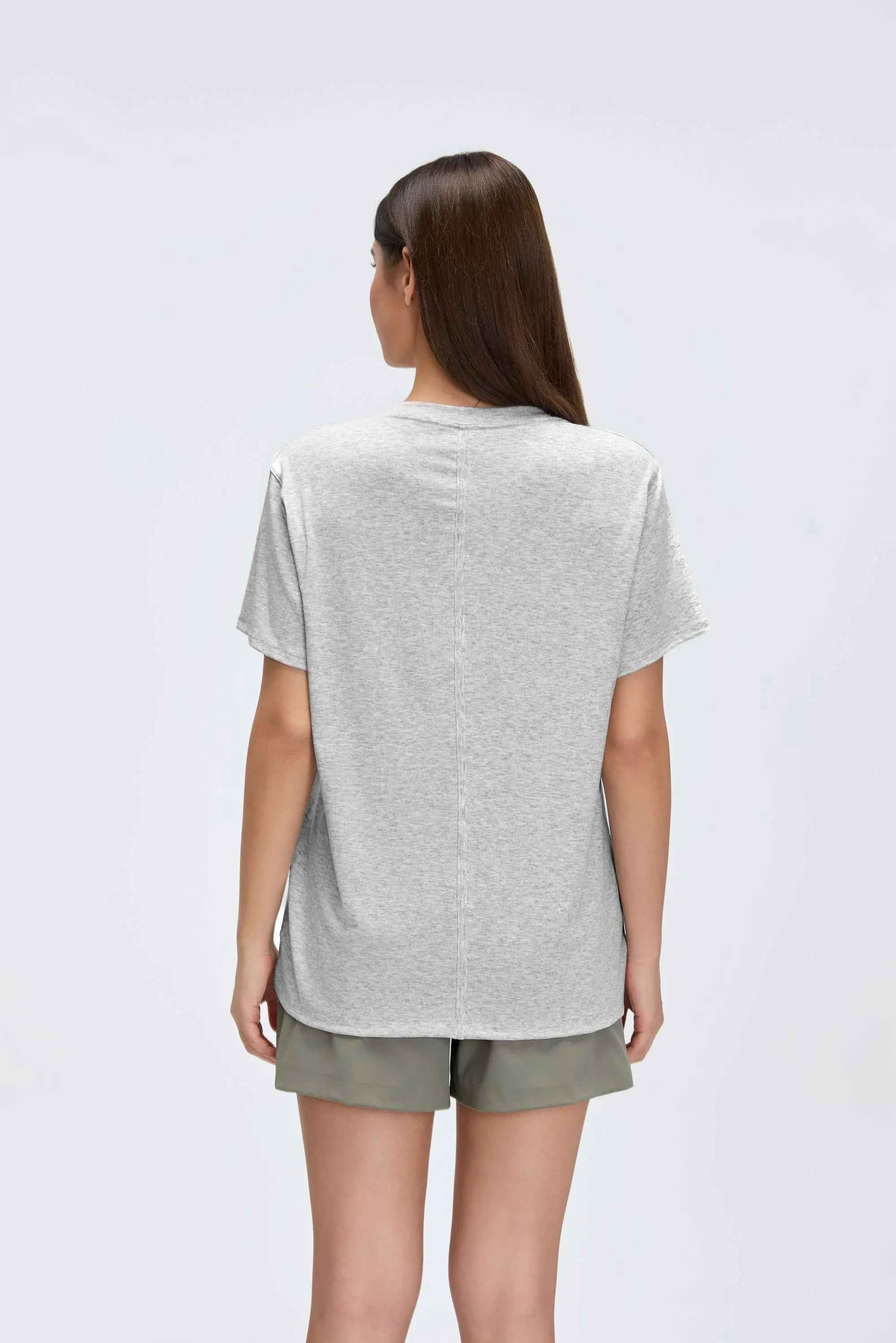 Breathable Solid Color Workout Tee