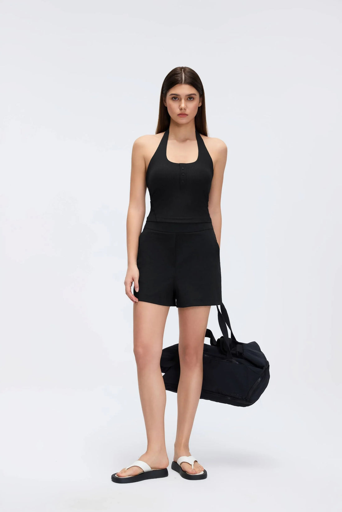 High-Waist Loose-Fit Sport Shorts