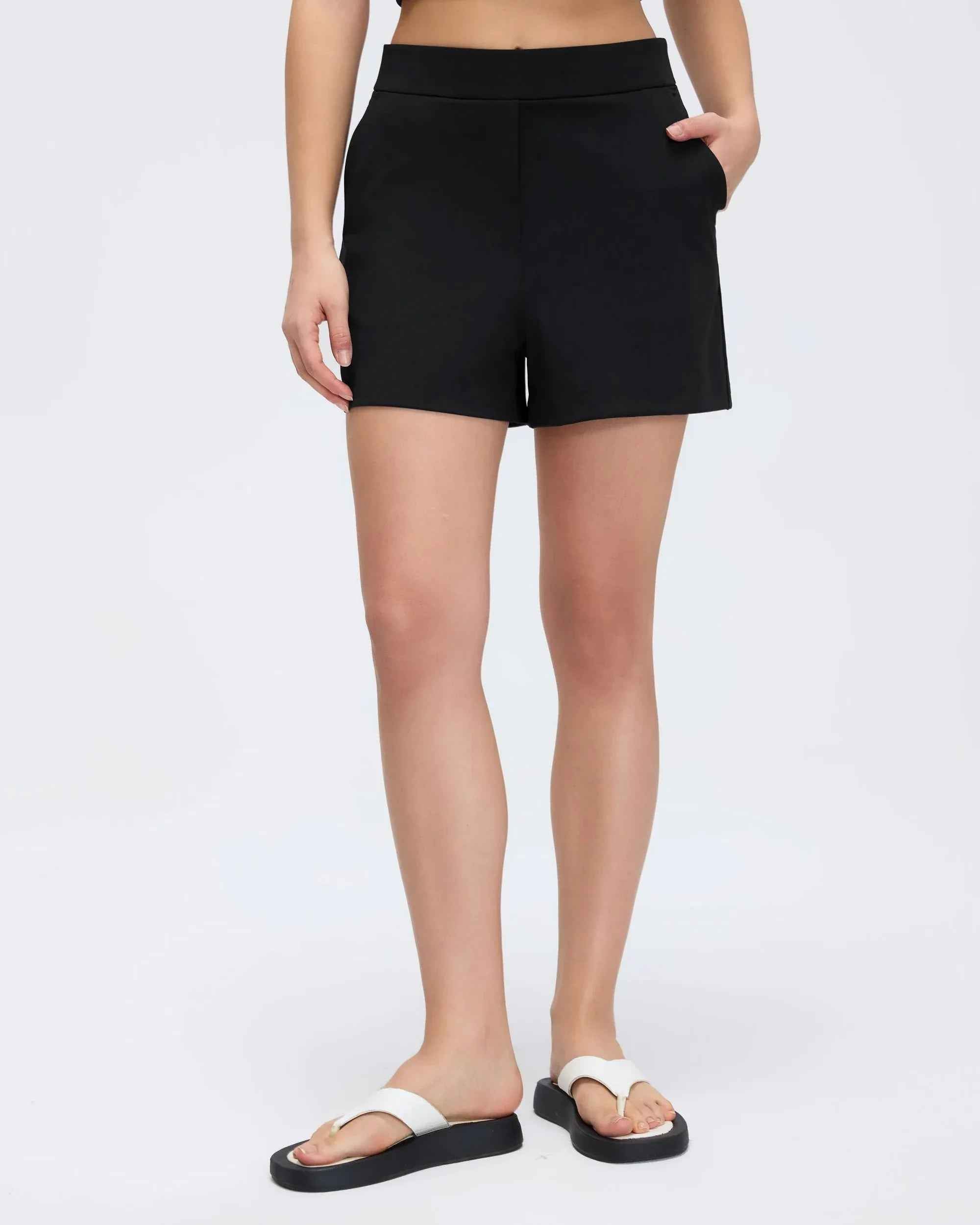 High-Waist Loose-Fit Sport Shorts