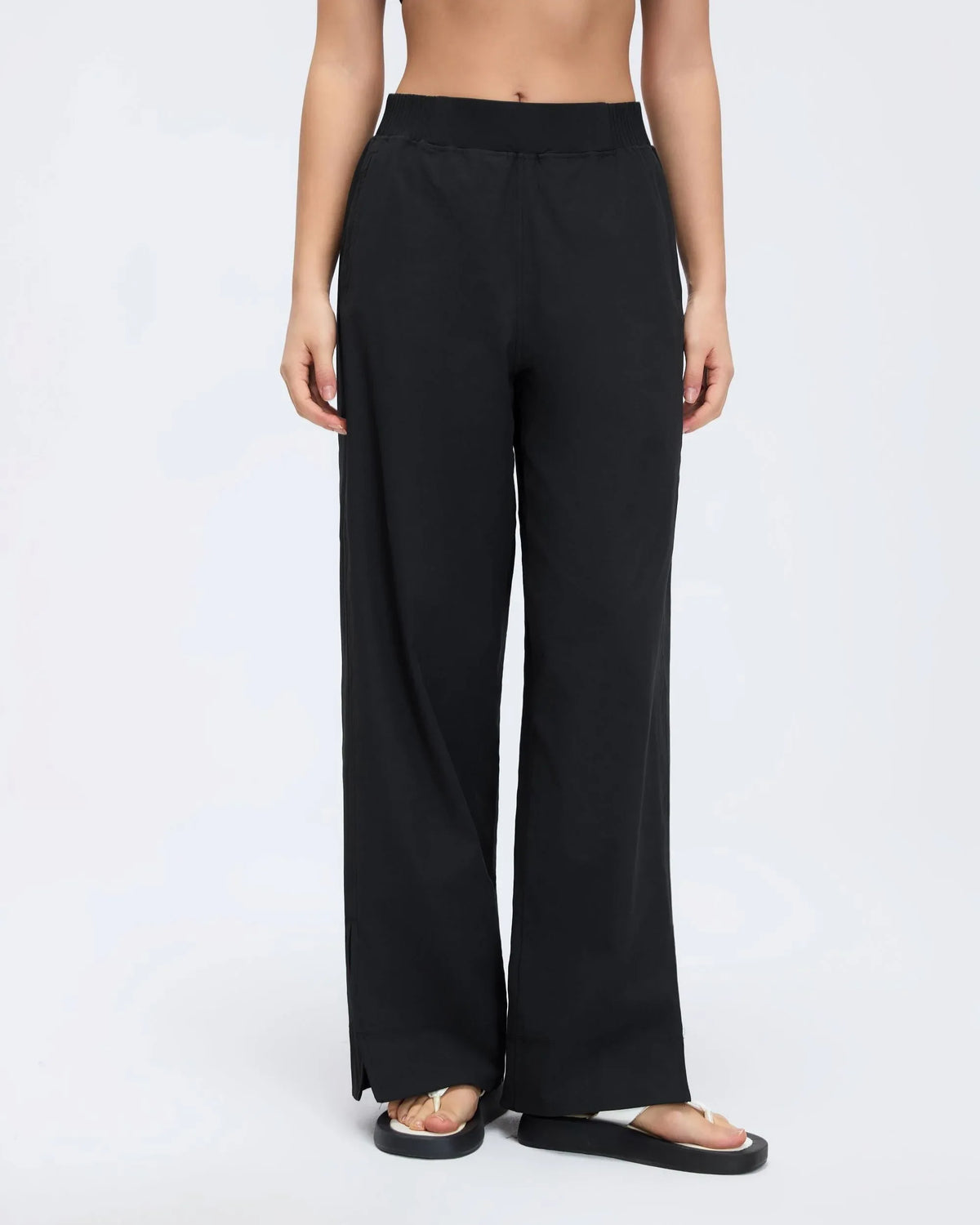 High-Waist Wide-Leg Lounge Pants